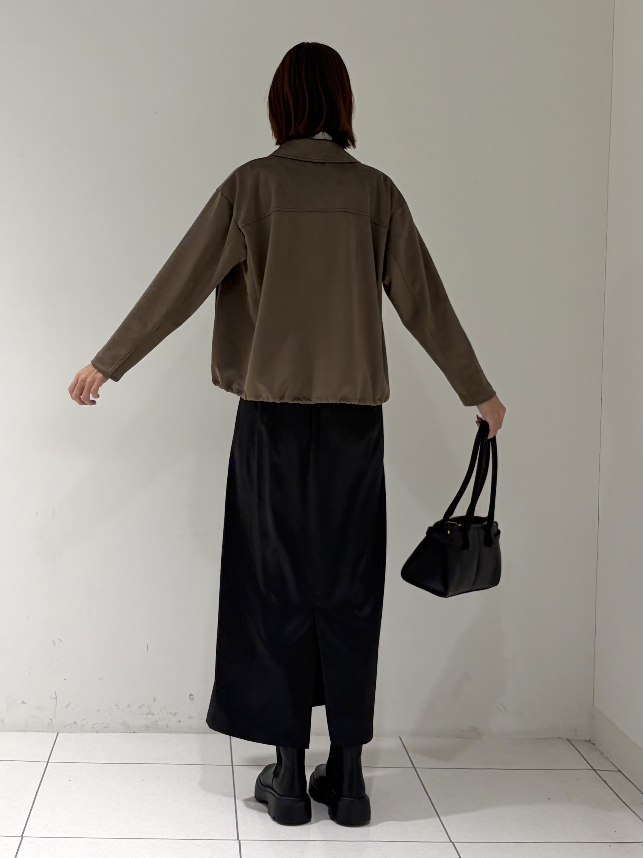 shioriさんの「INDIVI｜【スエード調】ステンカラーブルゾン」を使ったコーディネート
