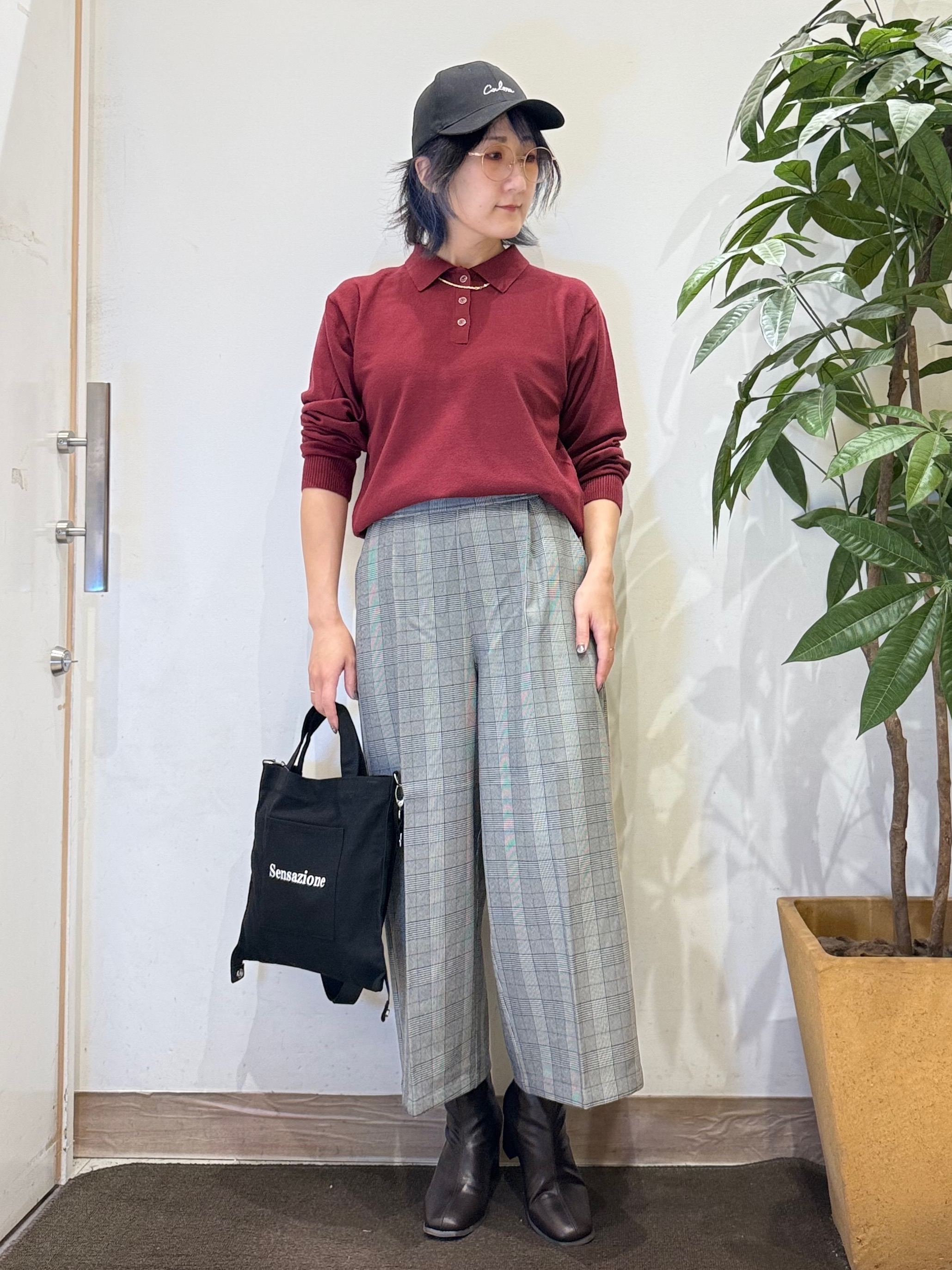 misakiさんの「SHOO･LA･RUE｜【S-LL/洗濯機可】やわらかな着心地 襟付きニット」を使ったコーディネート