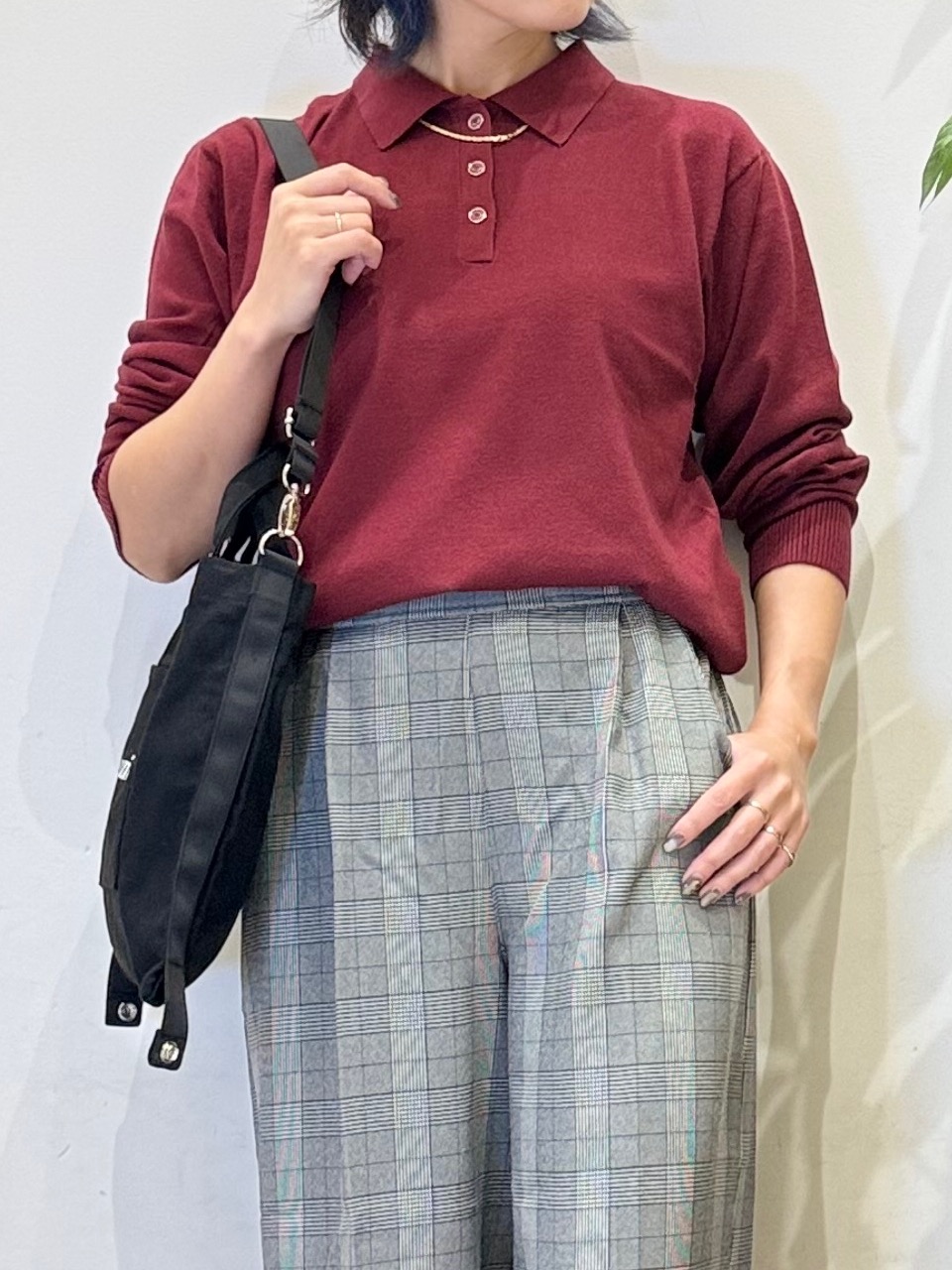 misakiさんの「SHOO･LA･RUE｜【S-LL/洗濯機可】やわらかな着心地 襟付きニット」を使ったコーディネート