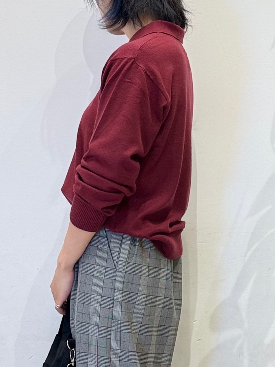 misakiさんの「SHOO･LA･RUE｜【S-LL/洗濯機可】やわらかな着心地 襟付きニット」を使ったコーディネート