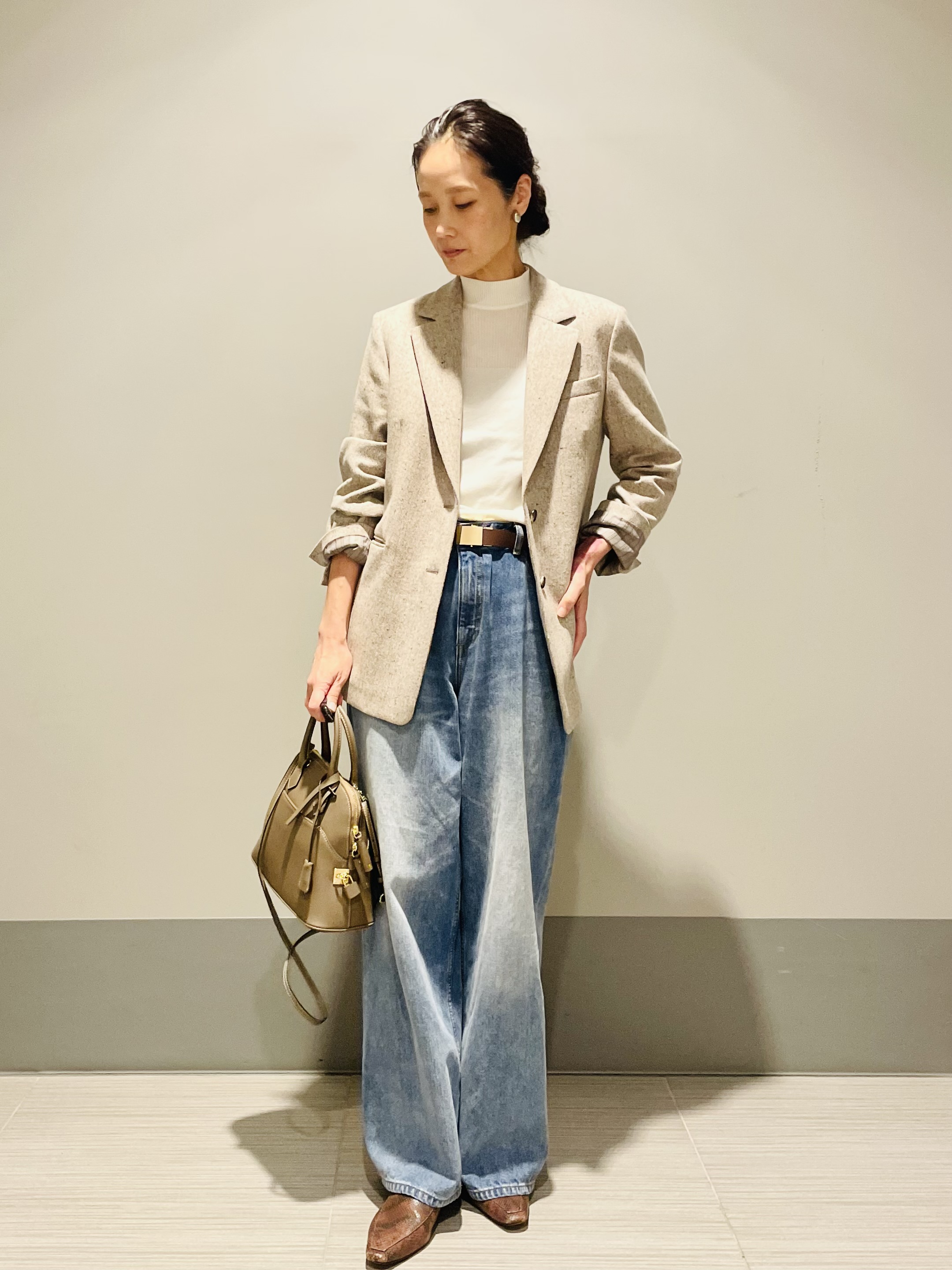 Annさんの「DRESSTERIOR｜【セットアップ可】ネップツイード ジャケット」を使ったコーディネート