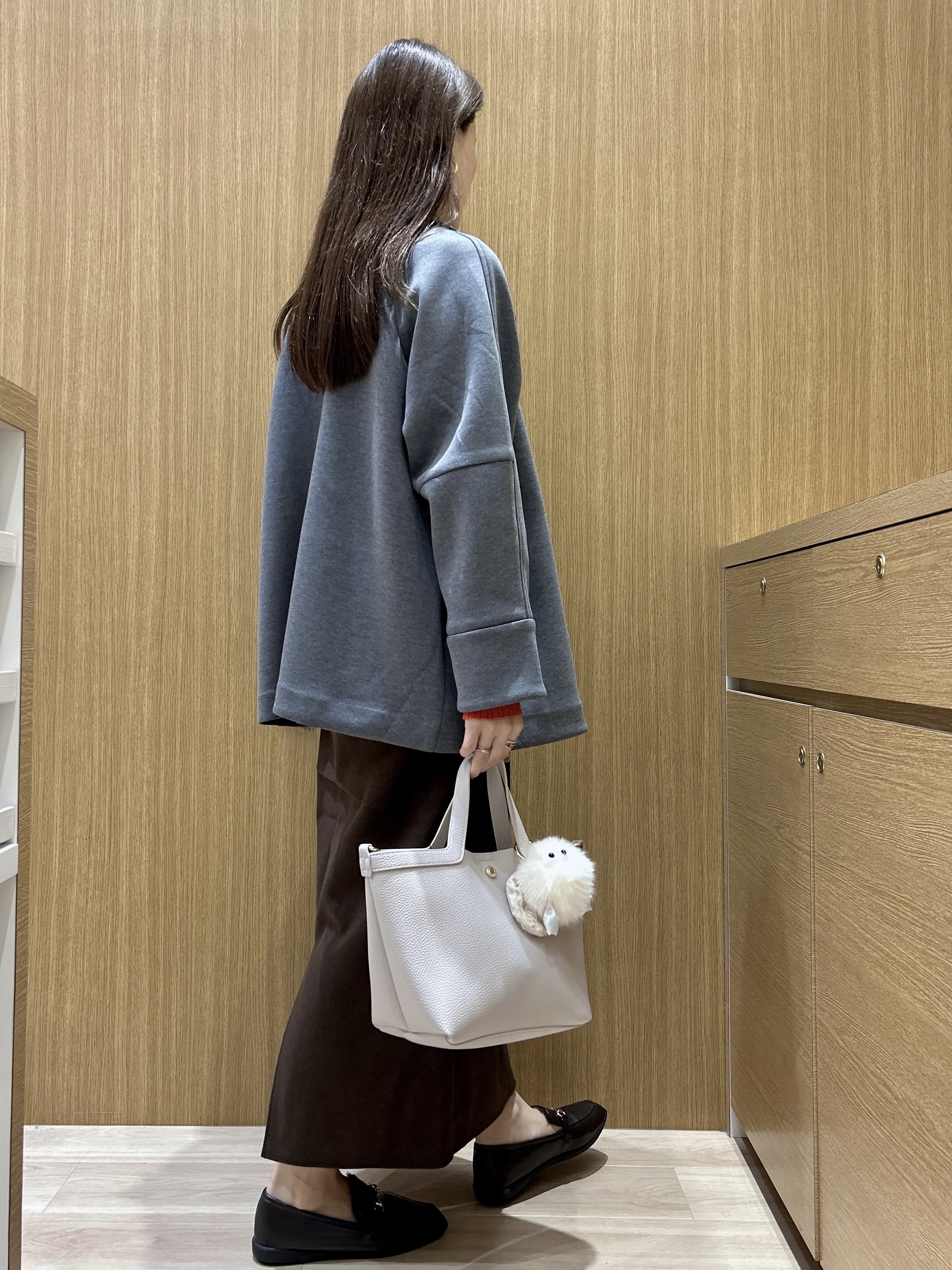 maiさんの「OPAQUE.CLIP｜ダンボールミドルピーコート【洗える／抗ピル】」を使ったコーディネート