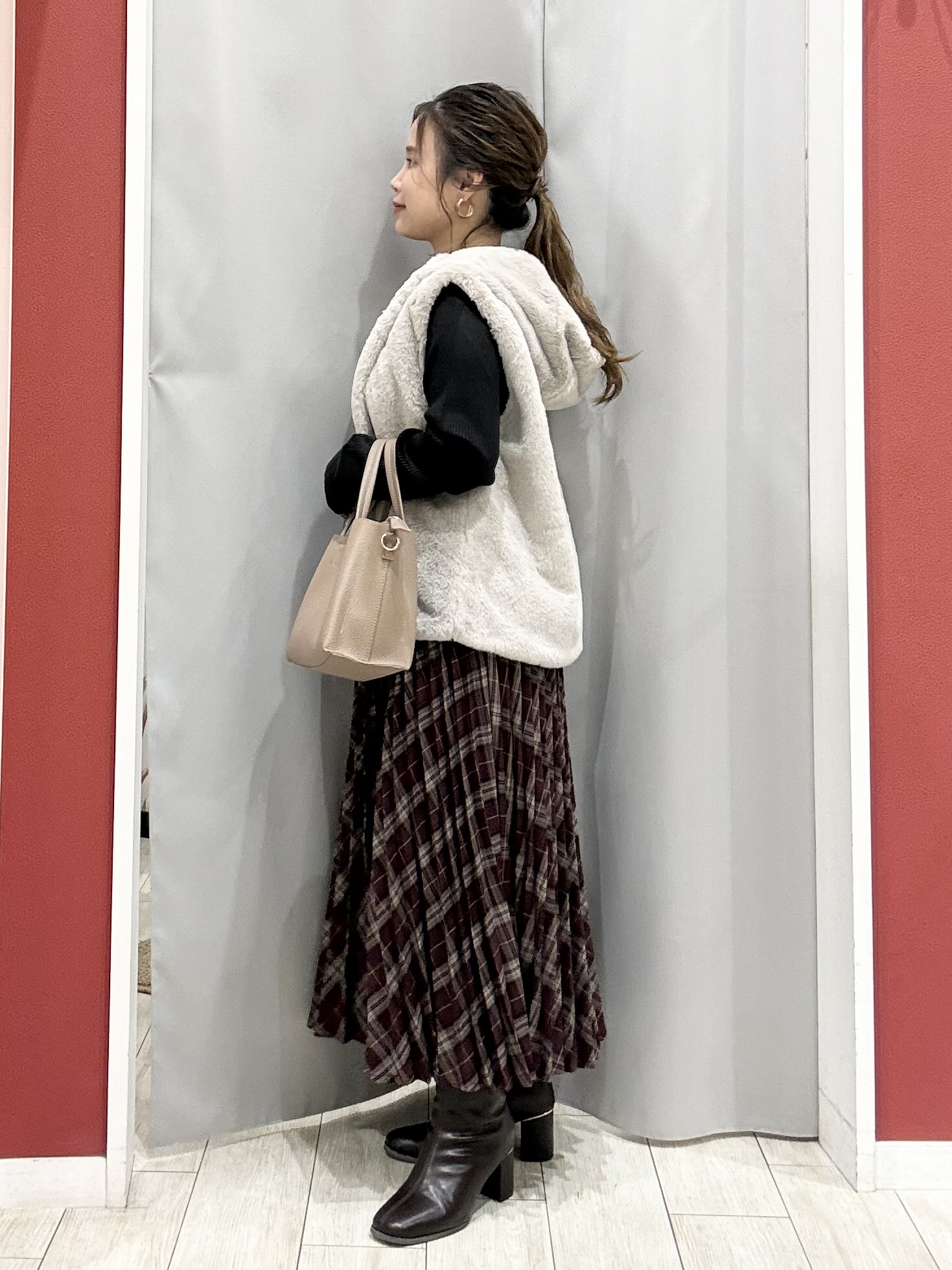 shioさんの「SHOO･LA･RUE｜【洗濯機可/撥水/マルチWAY】ファーライナー付き 毎日欲張りマンパ」を使ったコーディネート