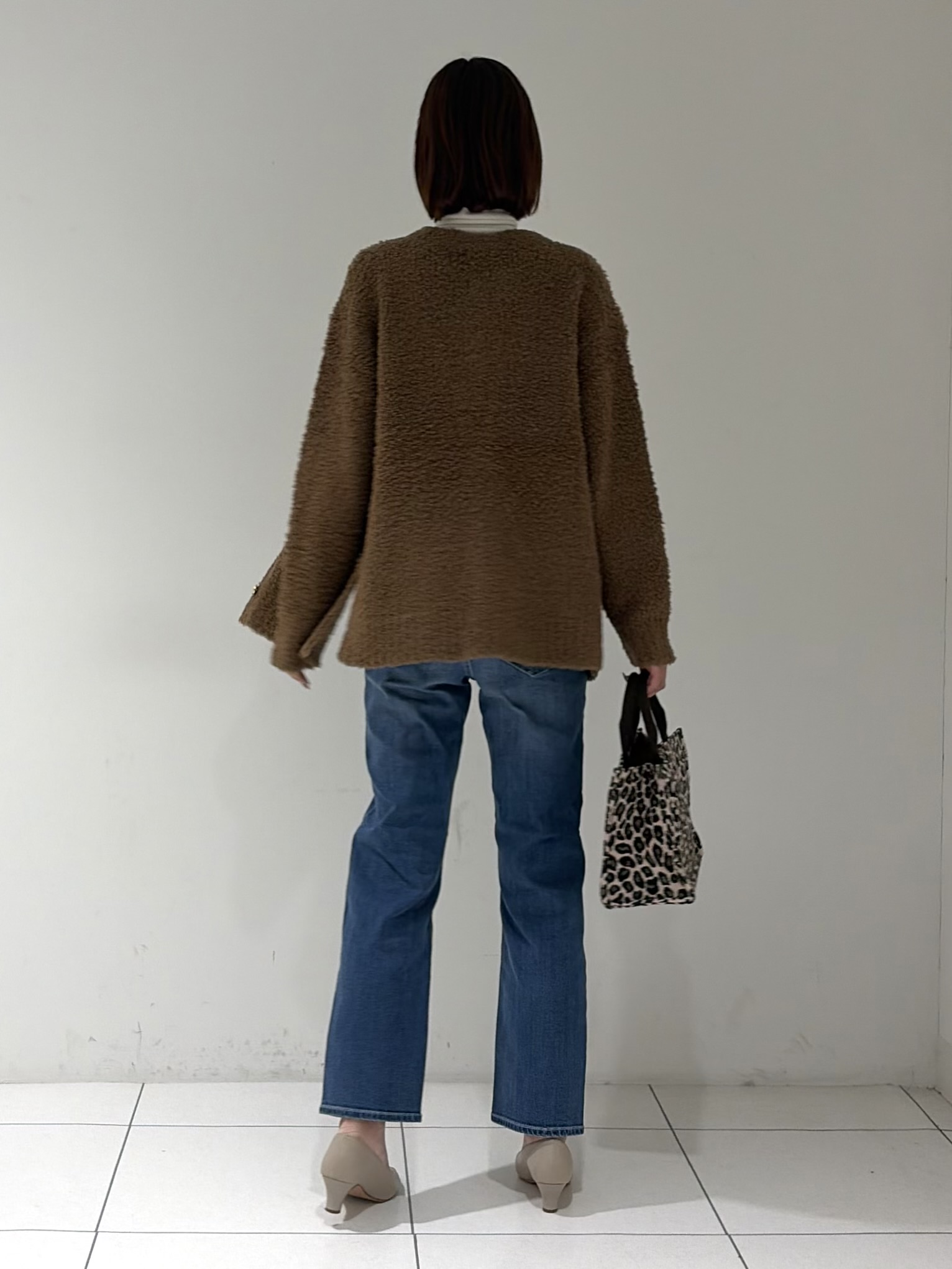shioriさんの「INDIVI｜【ウールラメ混／軽量】 ハイネックインナーニット」を使ったコーディネート