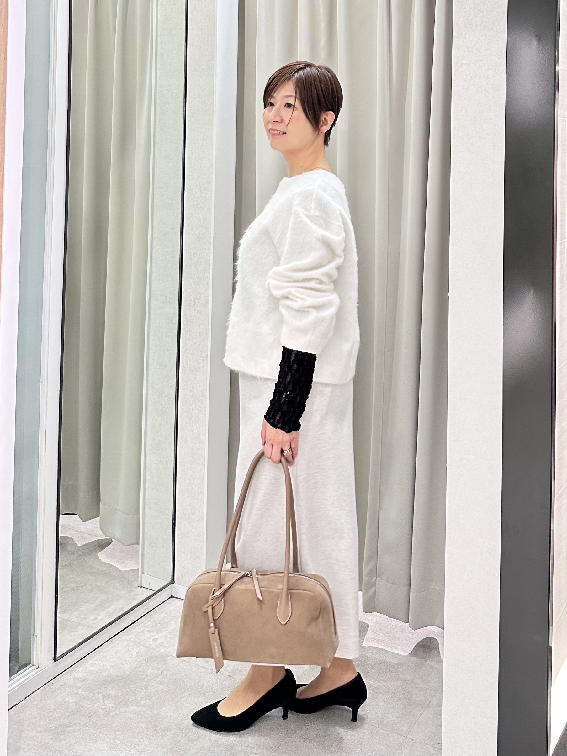みなこさんの「UNTITLED｜【軽アウター/秋羽織り】シャギージップカーデ」を使ったコーディネート
