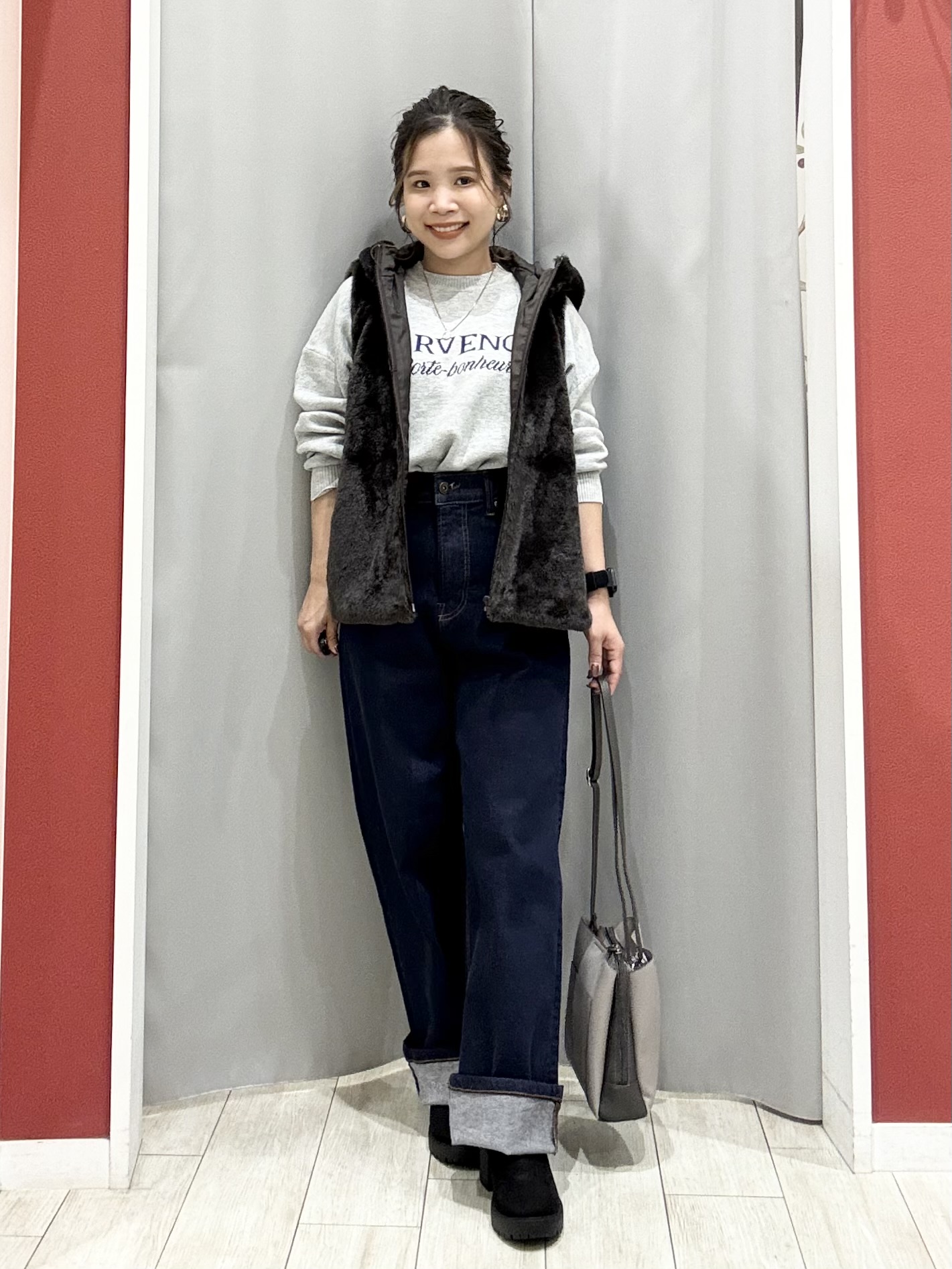 shioさんの「SHOO･LA･RUE｜【洗濯機可/撥水/マルチWAY】ファーライナー付き 毎日欲張りマンパ」を使ったコーディネート