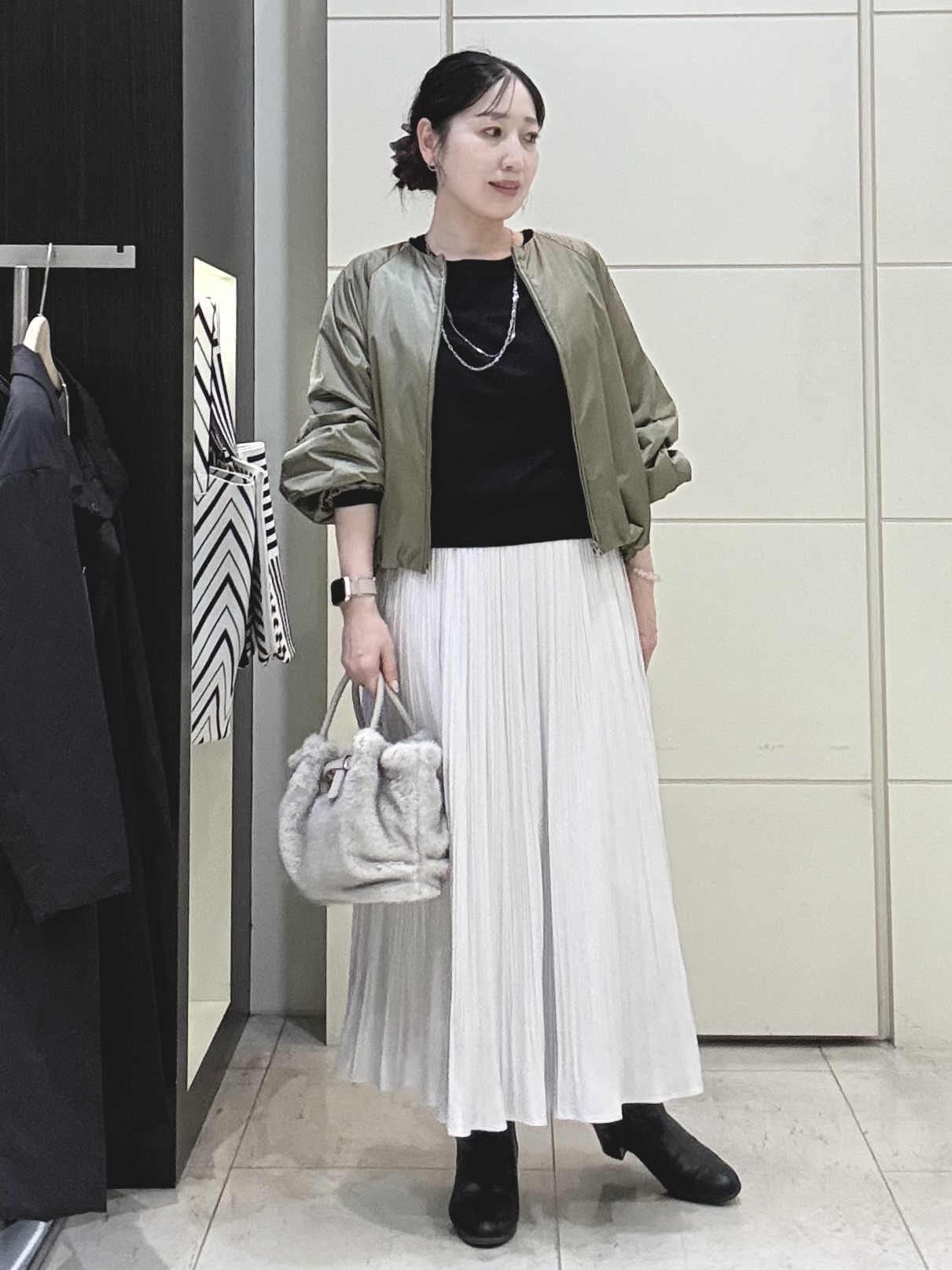 mori.さんの「UNTITLED｜【軽アウター/中綿/秋冬コート】ショートブルゾン」を使ったコーディネート