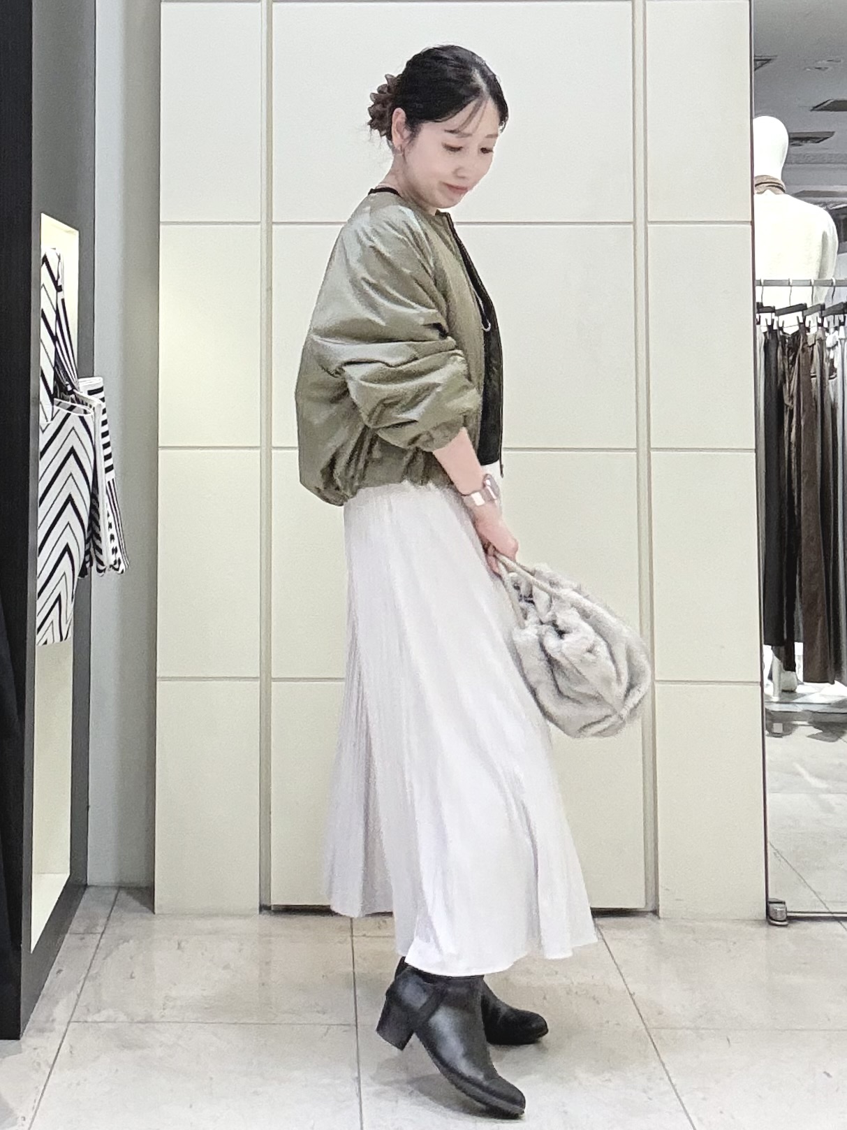 mori.さんの「UNTITLED｜【軽アウター/中綿/秋冬コート】ショートブルゾン」を使ったコーディネート