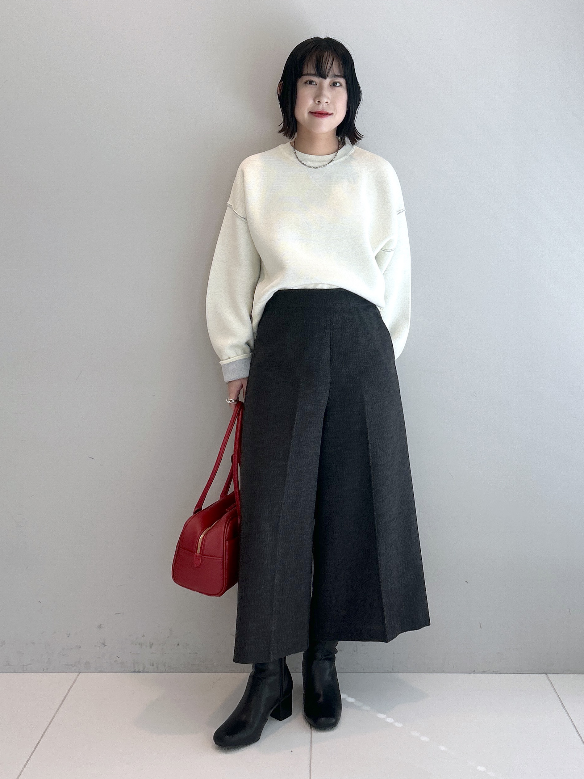 Hirokaさんの「Dessin｜【2WAY/洗濯機OK/XS-L】配色リバーシブル コットンジャカード クルーネックニット」を使ったコーディネート