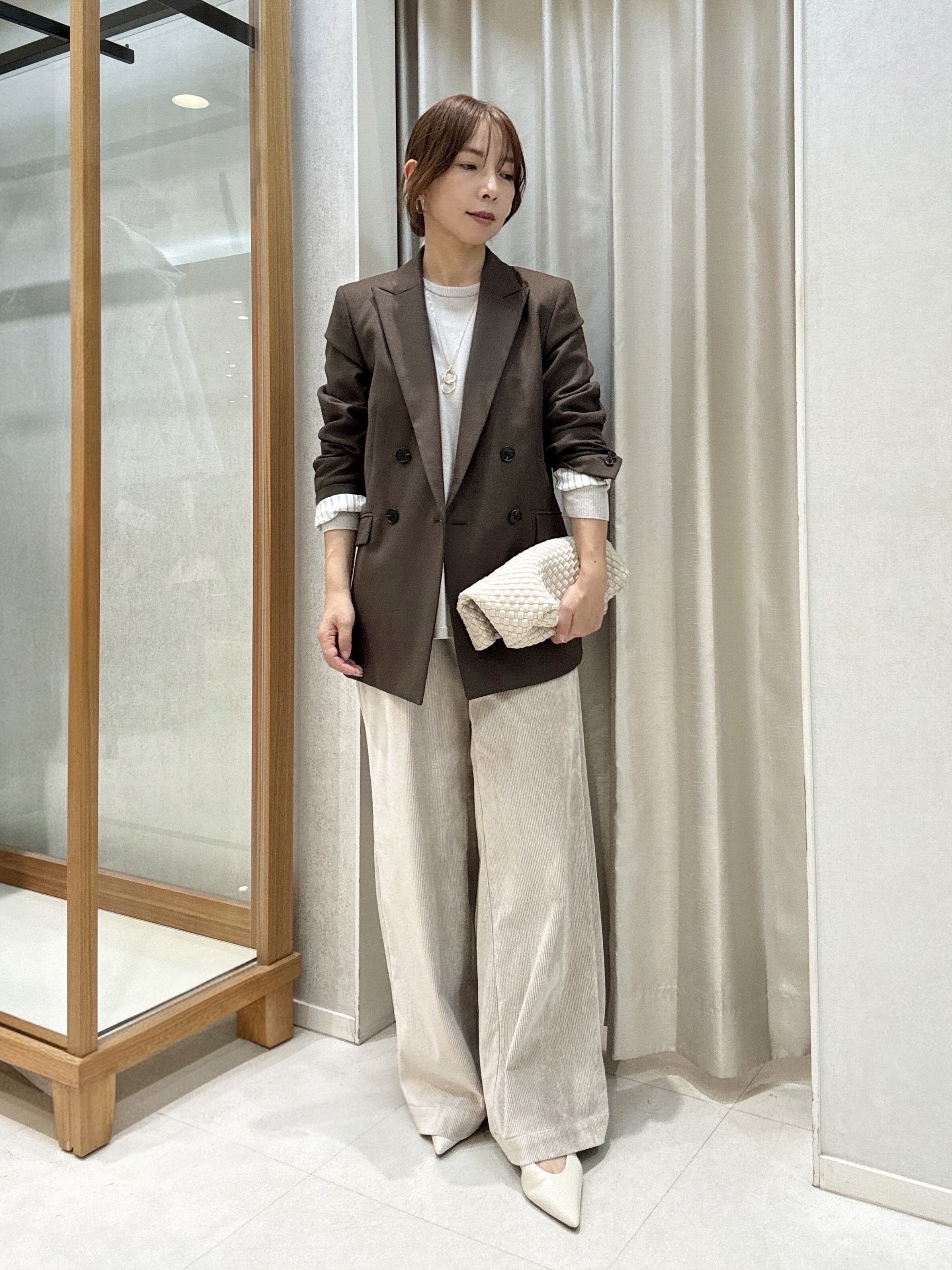tomoさんの「UNTITLED｜【セットアップ可/通勤にも】ウールダブルジャケット」を使ったコーディネート