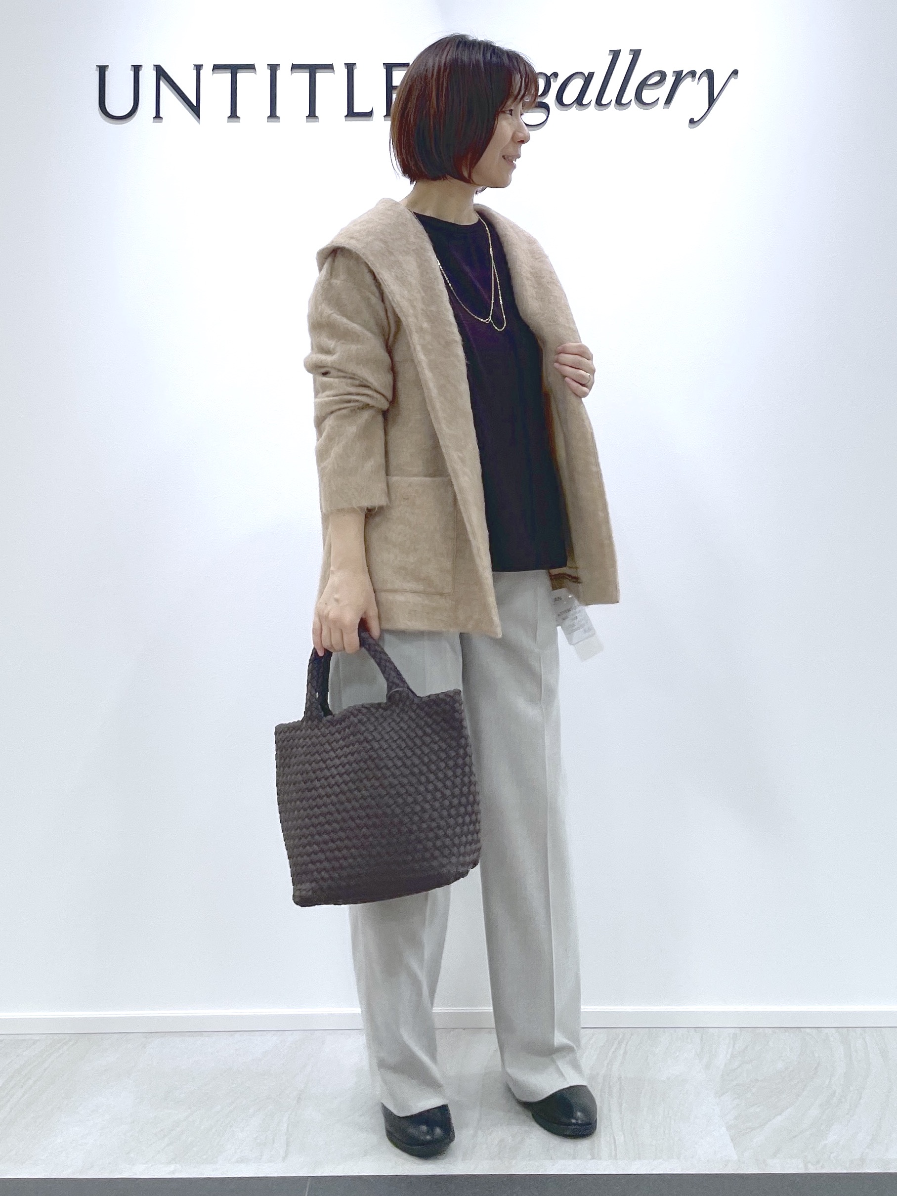 hanaさんの「UNTITLED｜【軽アウター/秋羽織り】シャギーフーディ―カーディガン」を使ったコーディネート