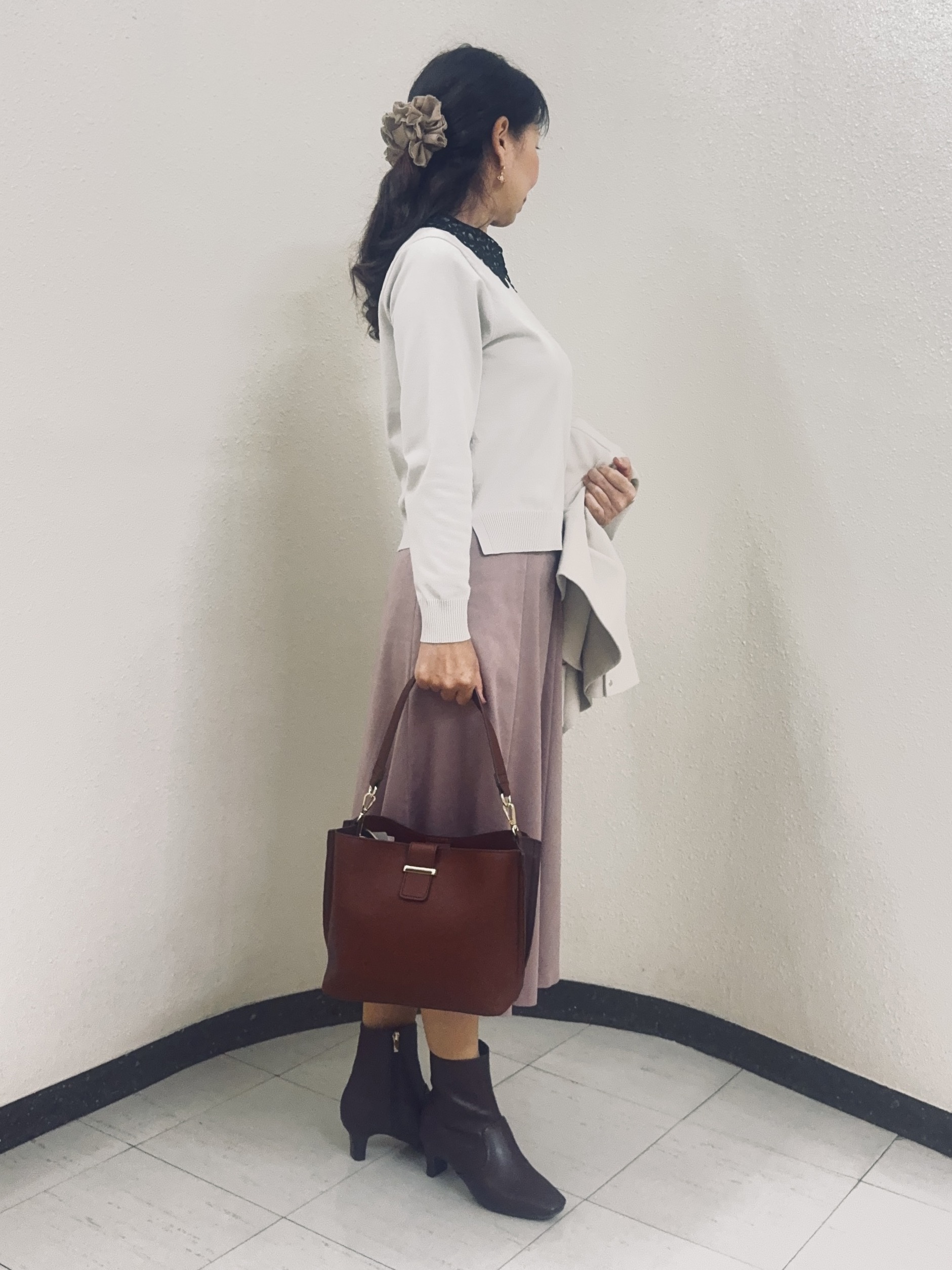 ⭐︎Eimi⭐︎さんの「Reflect｜【付け衿】レース衿付きストレッチニット」を使ったコーディネート