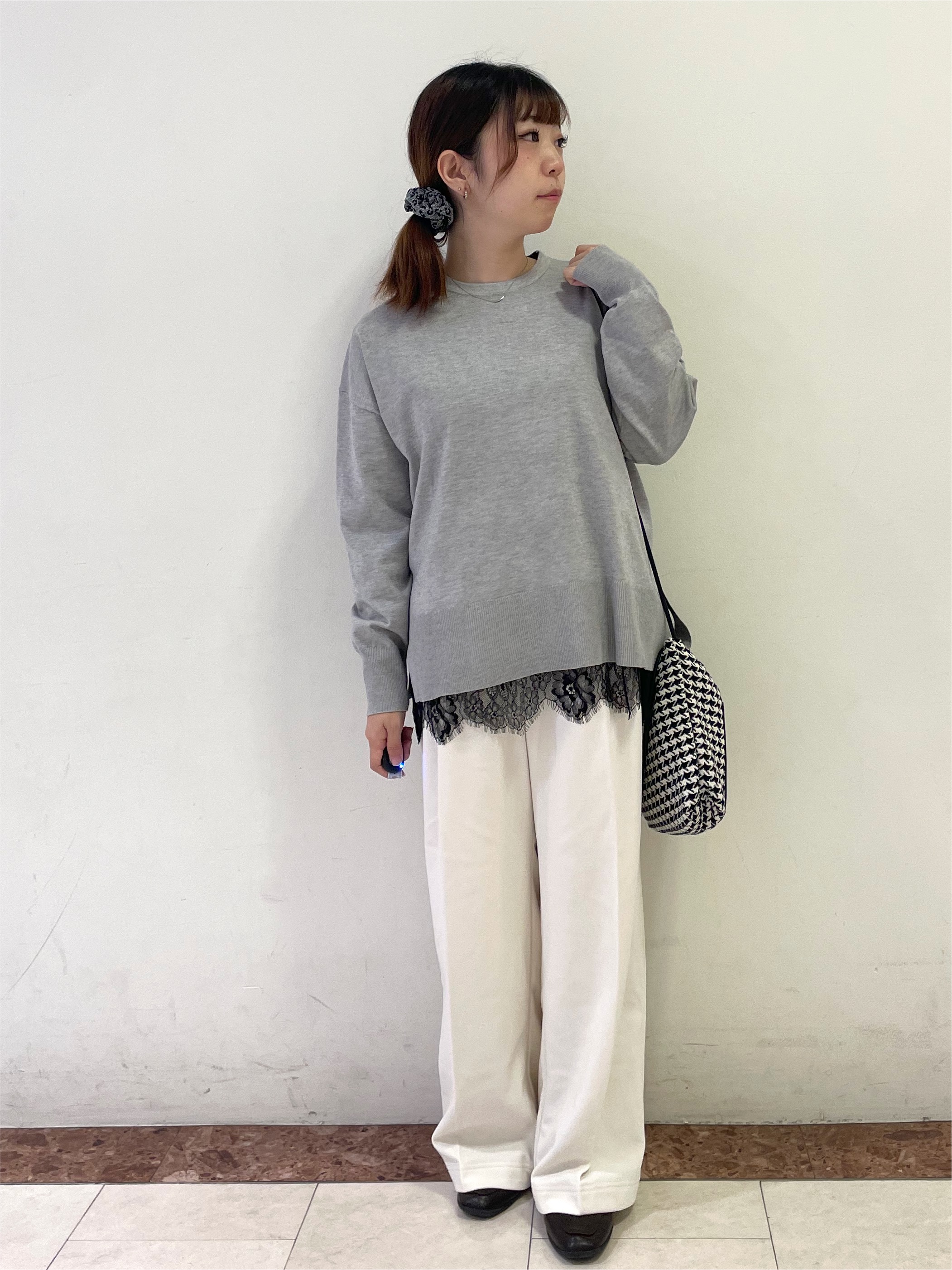 Rikoさんの「OPAQUE.CLIP｜リラクシークルーニット【洗濯機OK】」を使ったコーディネート