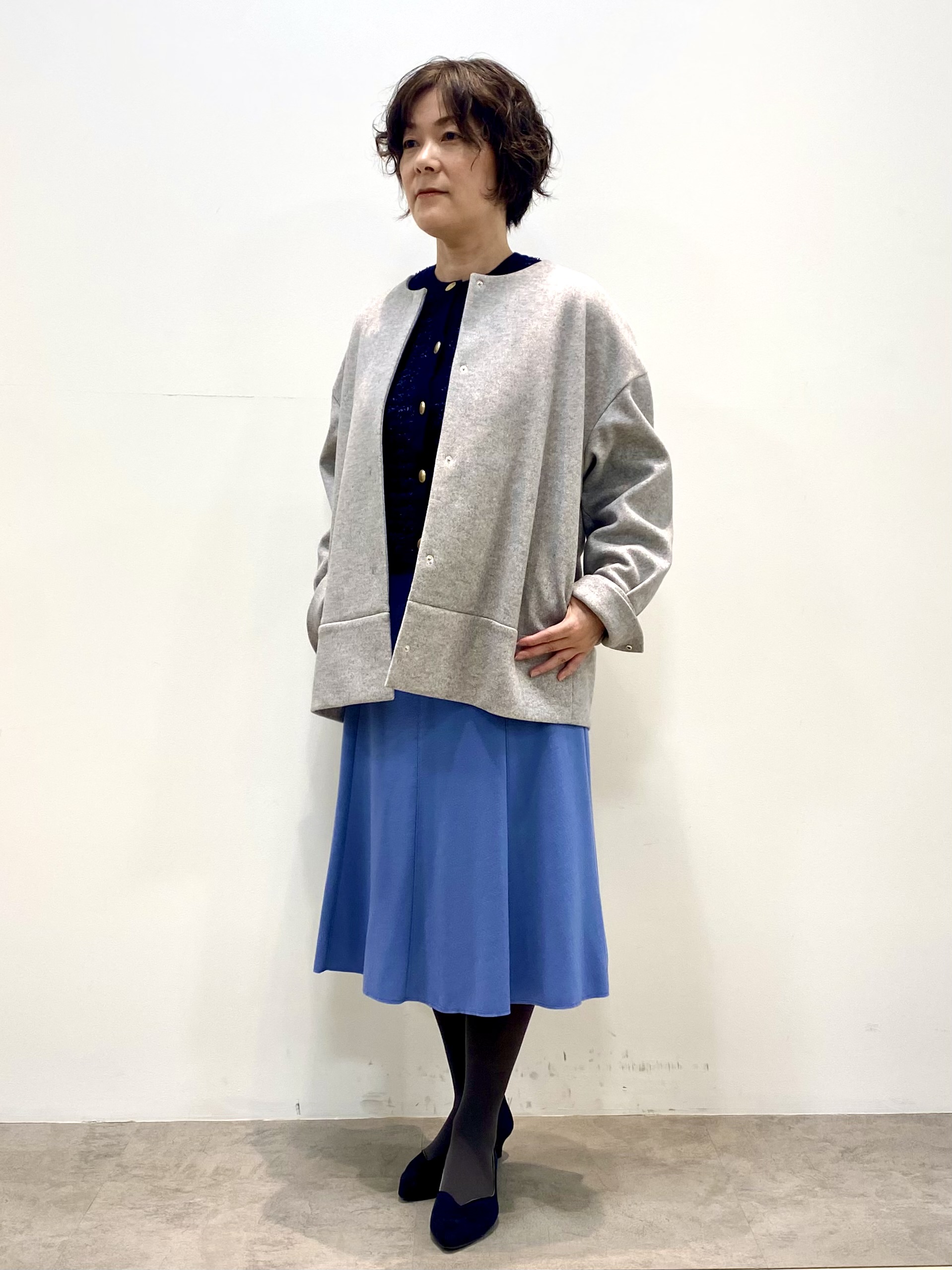 oharaさんの「Reflect｜ツイード調ニットカーディガン」を使ったコーディネート