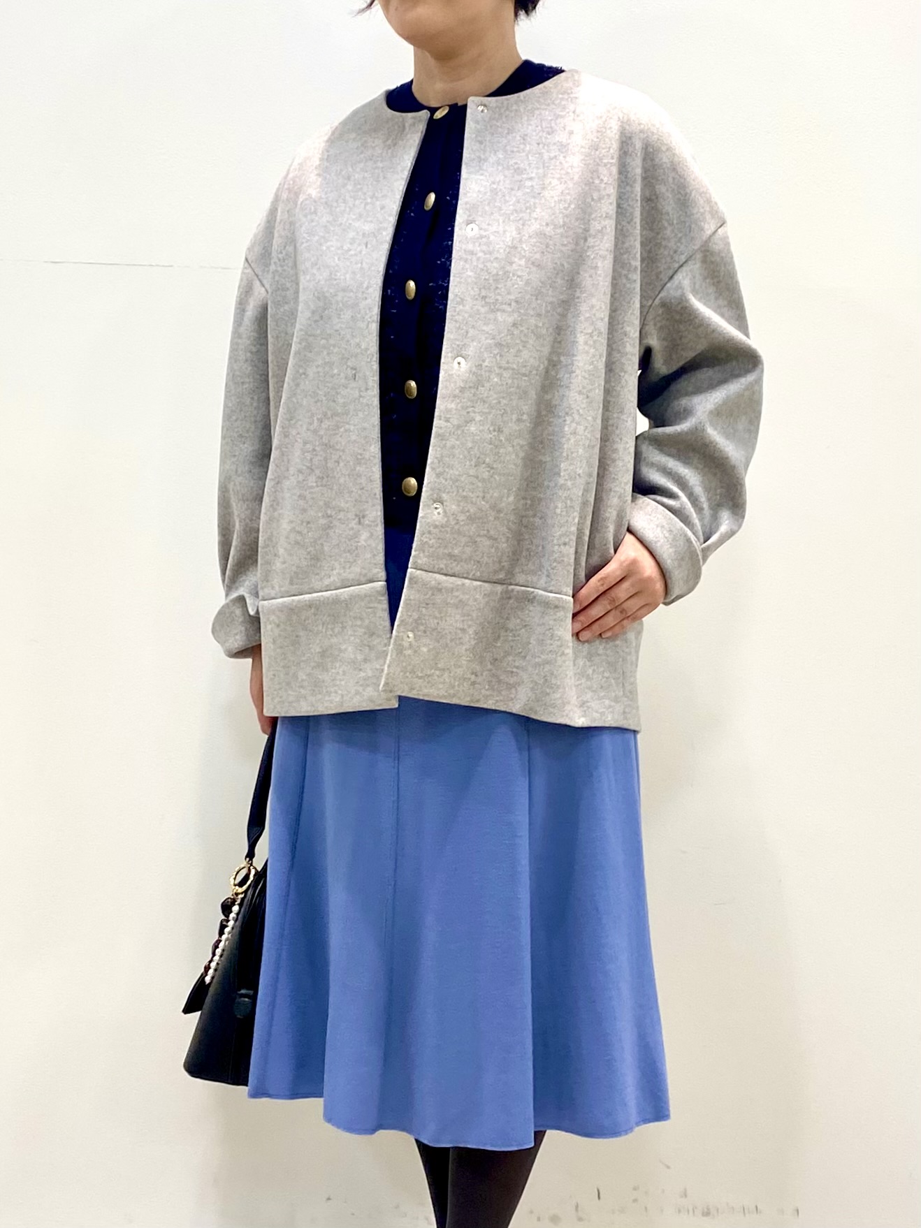 oharaさんの「Reflect｜ツイード調ニットカーディガン」を使ったコーディネート