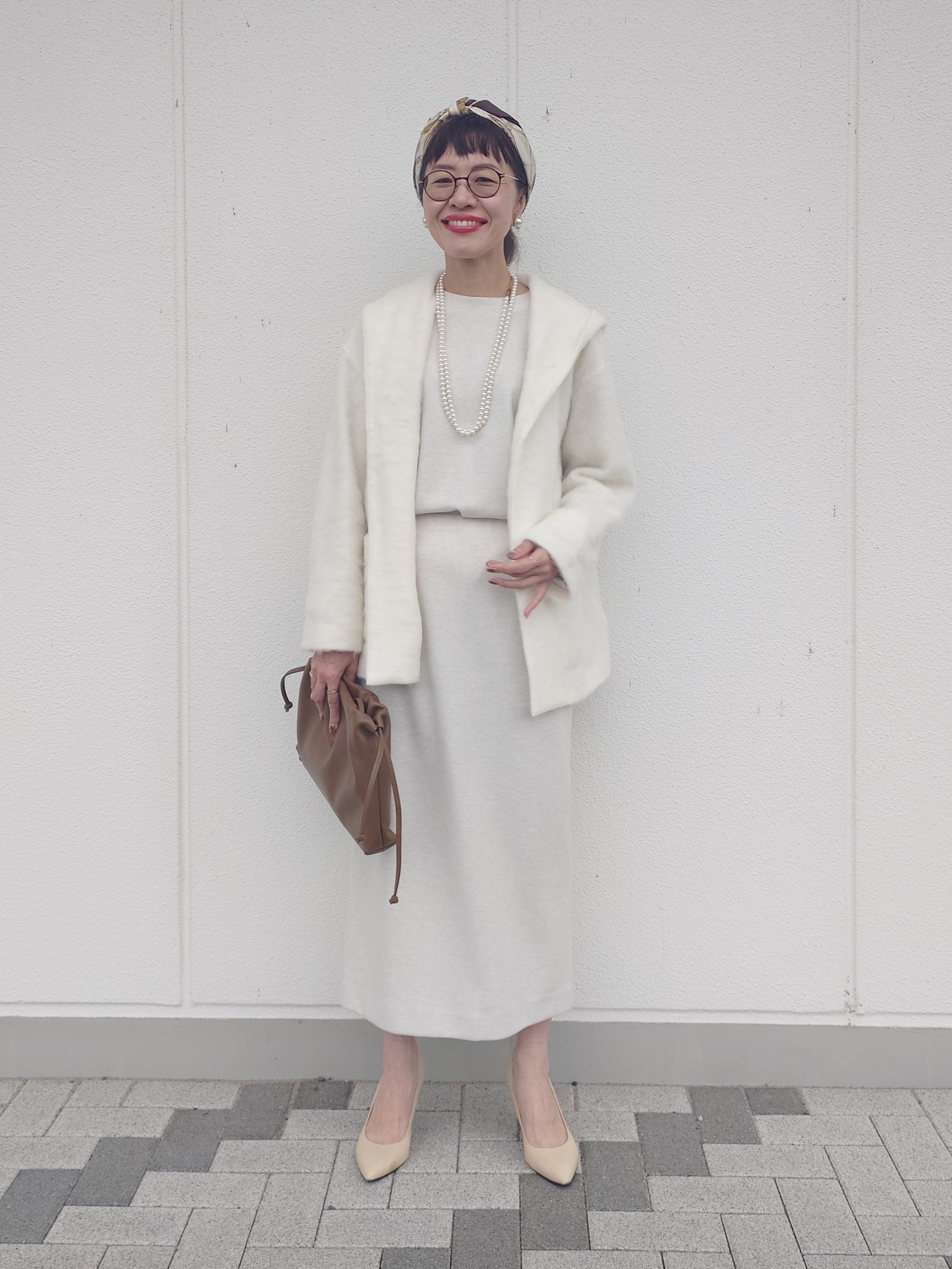 MUTSUKOさんの「UNTITLED｜【軽アウター/秋羽織り】シャギーフーディ―カーディガン」を使ったコーディネート