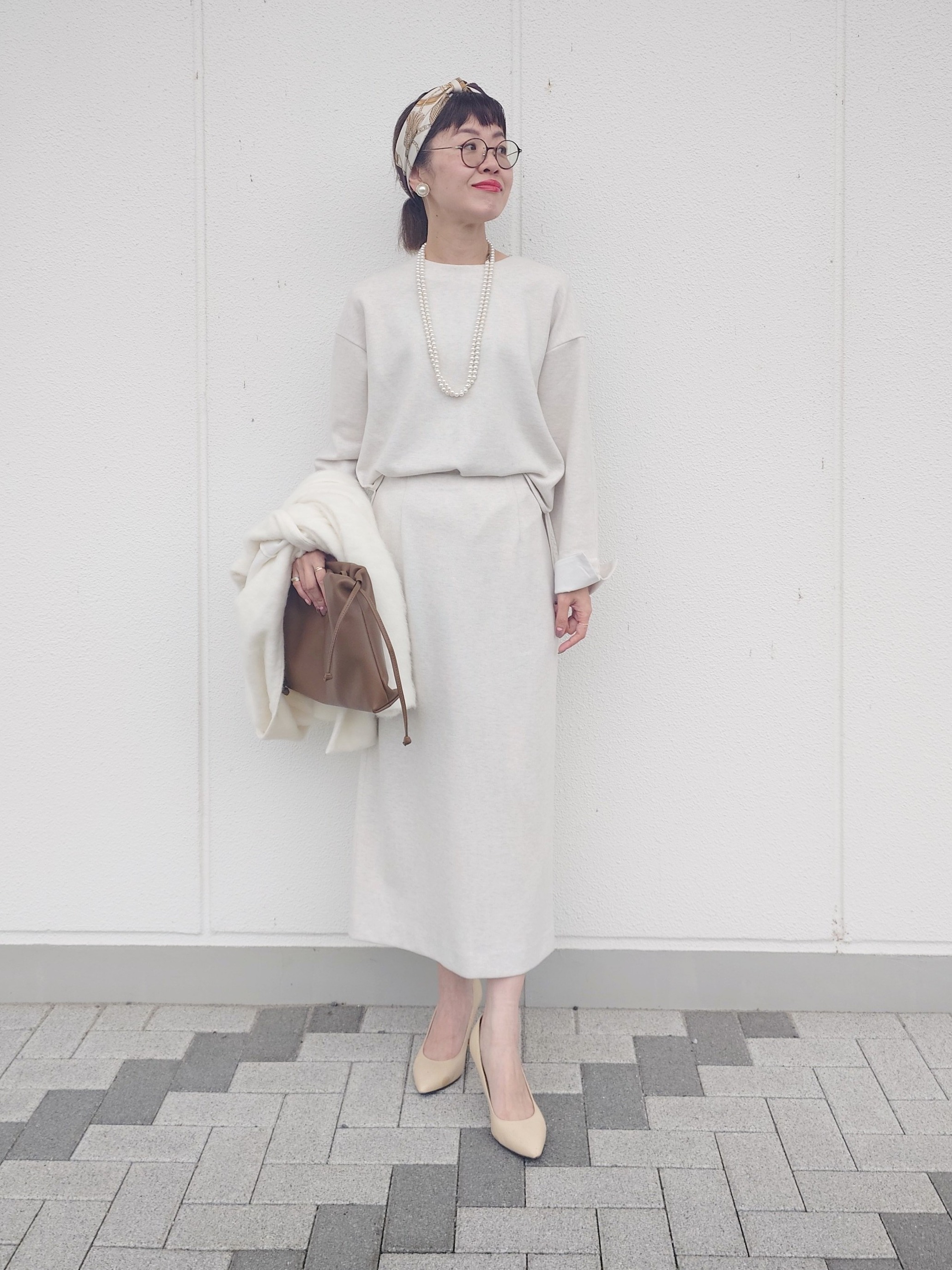 MUTSUKOさんの「UNTITLED｜【軽アウター/秋羽織り】シャギーフーディ―カーディガン」を使ったコーディネート