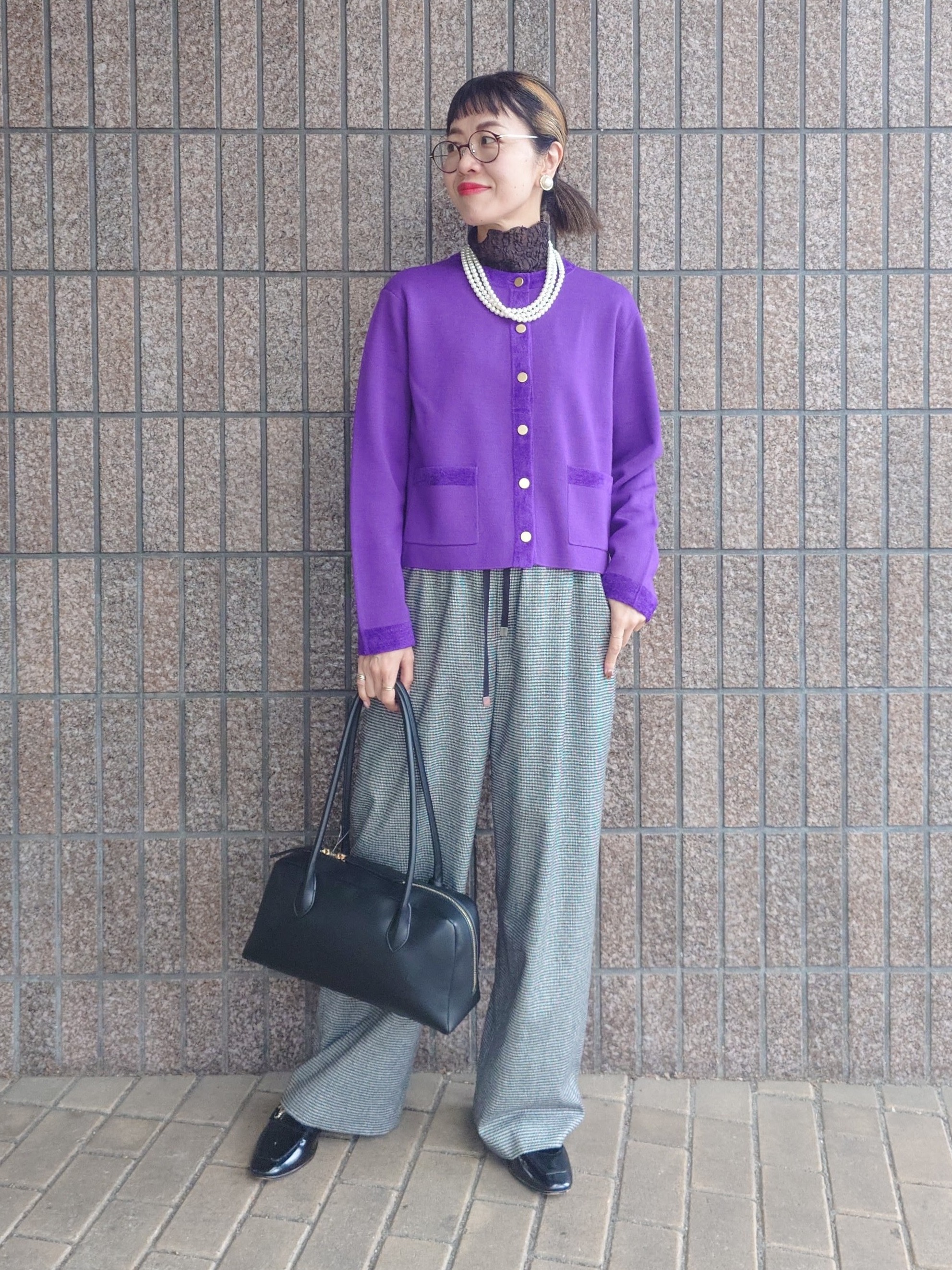 MUTSUKOさんの「UNTITLED｜【アンサンブル可/ジャケットライク】モールラインカーディガン」を使ったコーディネート