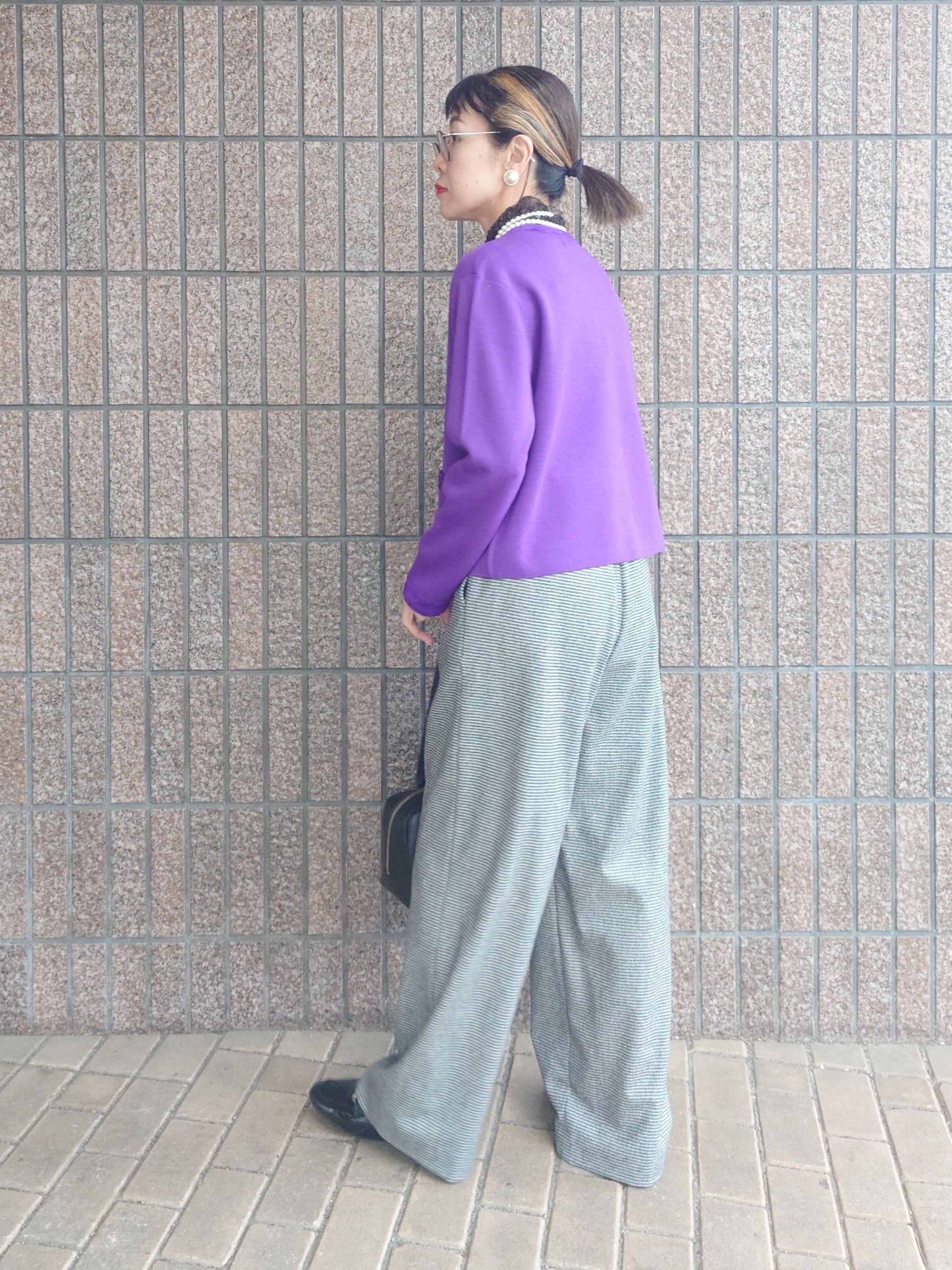 MUTSUKOさんの「UNTITLED｜【アンサンブル可/ジャケットライク】モールラインカーディガン」を使ったコーディネート