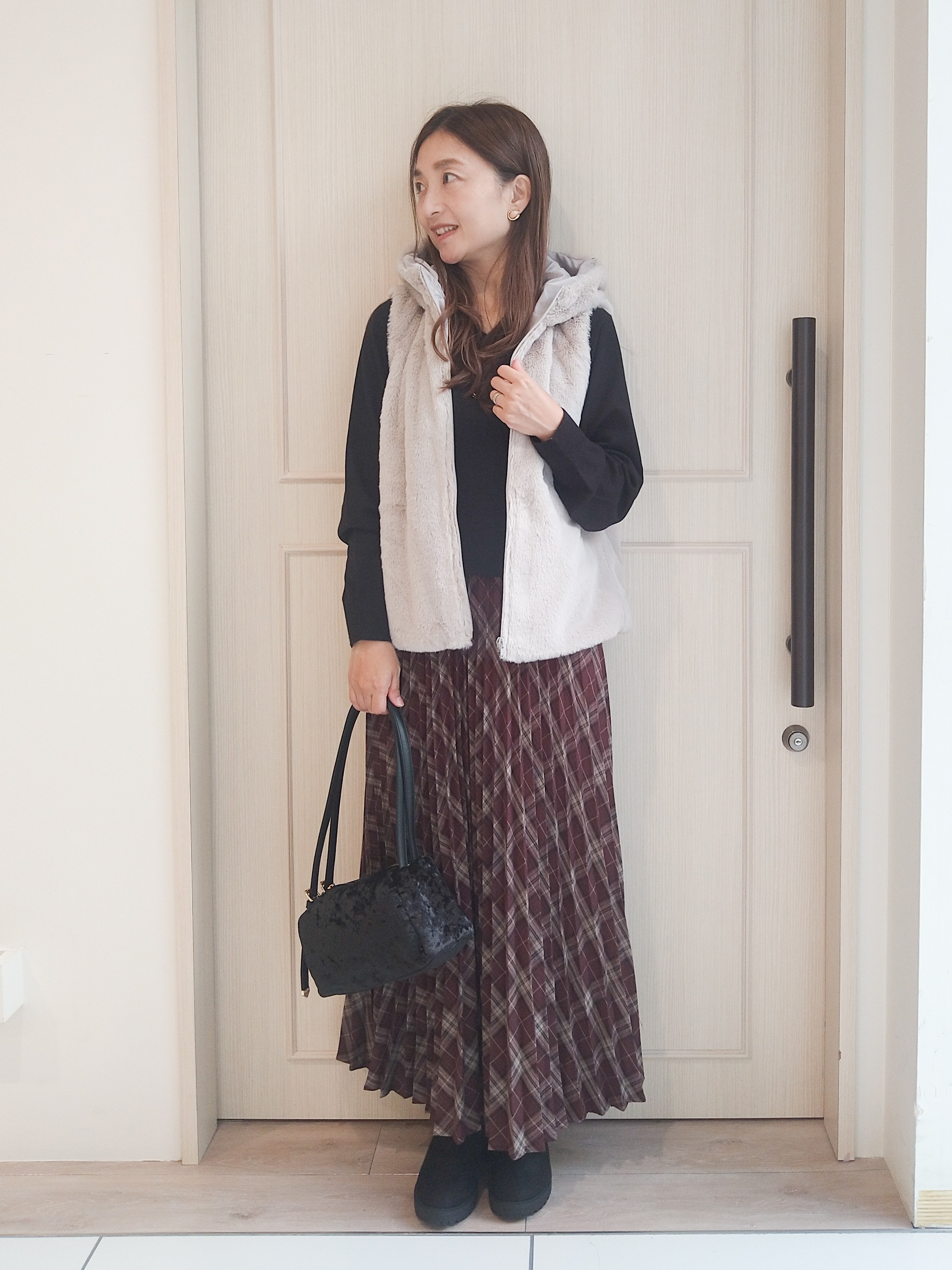 mi-saさんの「SHOO･LA･RUE｜【洗濯機可/撥水/マルチWAY】ファーライナー付き 毎日欲張りマンパ」を使ったコーディネート