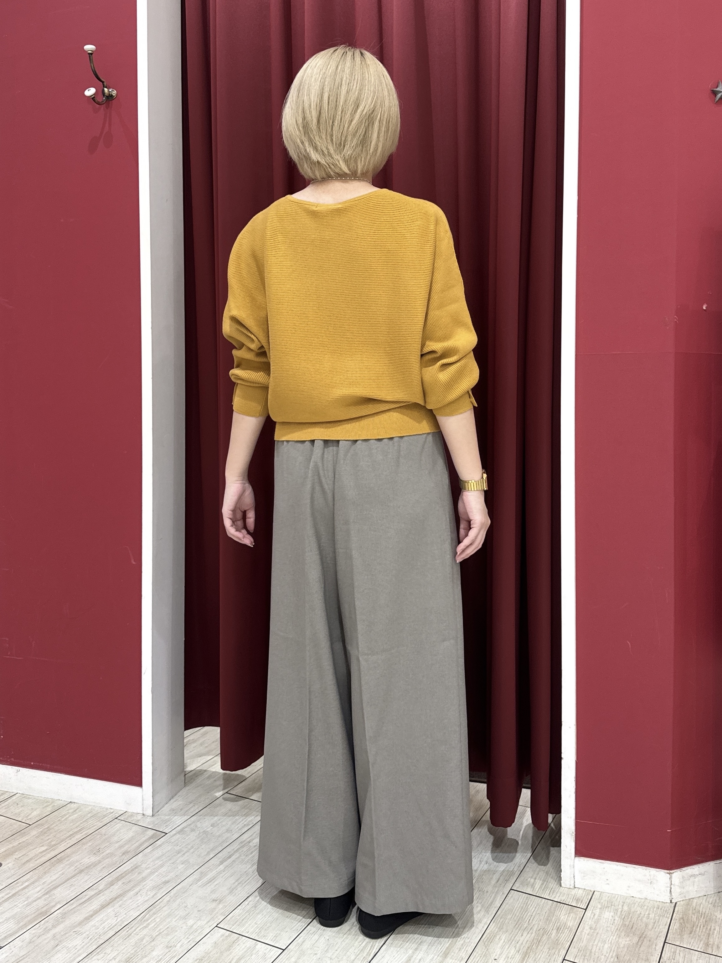RA★SEさんの「SHOO･LA･RUE｜【洗濯機可/体型カバー】やわらかリブドルマンニット」を使ったコーディネート