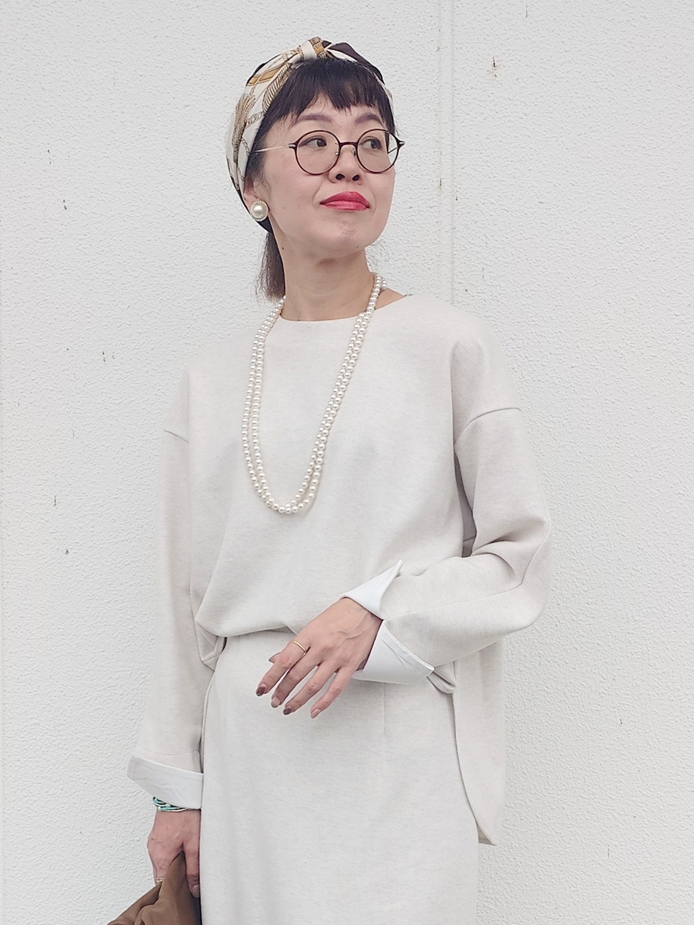 MUTSUKOさんの「UNTITLED｜【軽アウター/秋羽織り】シャギーフーディ―カーディガン」を使ったコーディネート