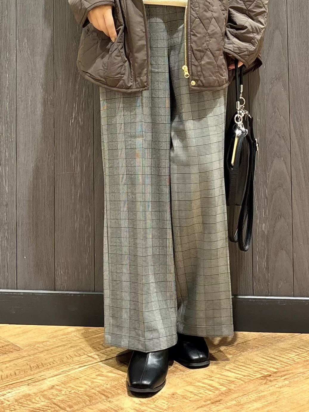 meiさんの「SHOO･LA･RUE｜【撥水/S-LL/洗濯機可】ウエスト絞れる キルト中綿ジャケット」を使ったコーディネート