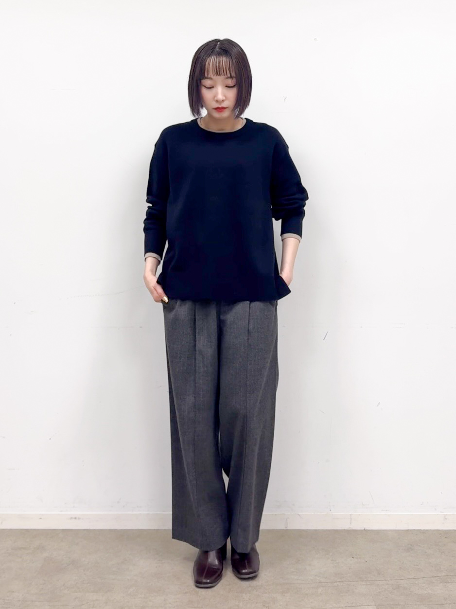 𝐜𝐡𝐢𝐤𝐚さんの「SHOO･LA･RUE｜【着丈選べる／セットアップ可／ぱちぱちしにくい】洗濯後しわになりにくい 両面微起毛 あったかイージー」を使ったコーディネート