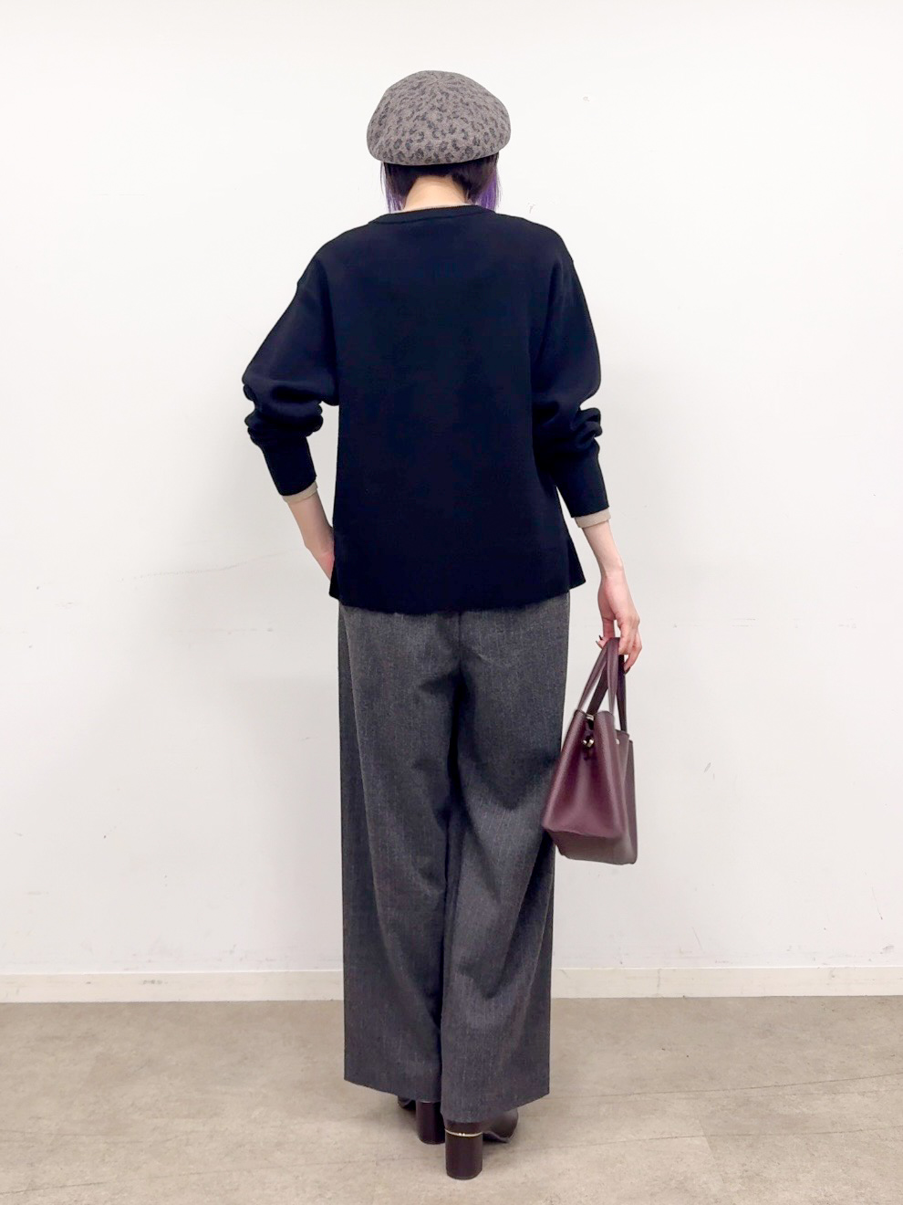 𝐜𝐡𝐢𝐤𝐚さんの「SHOO･LA･RUE｜【着丈選べる／セットアップ可／ぱちぱちしにくい】洗濯後しわになりにくい 両面微起毛 あったかイージー」を使ったコーディネート