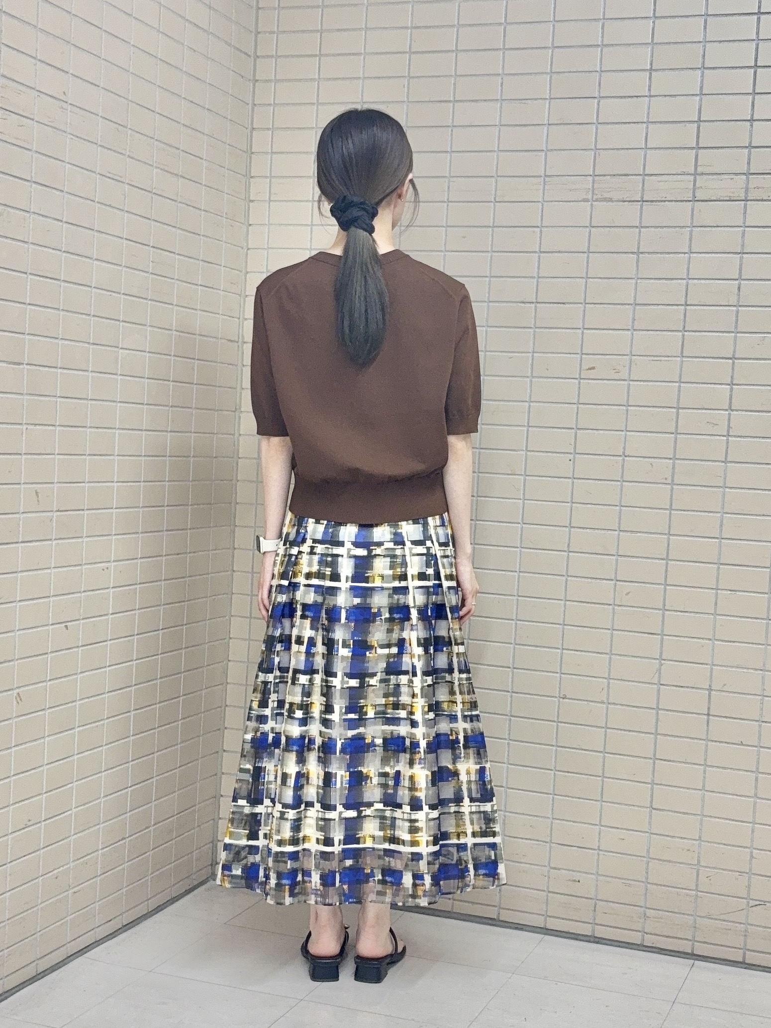 kyokaさんの「UNTITLED｜【すっきり秋羽織り/前開きボタン】ドライタッチ5分袖カーディガン」を使ったコーディネート