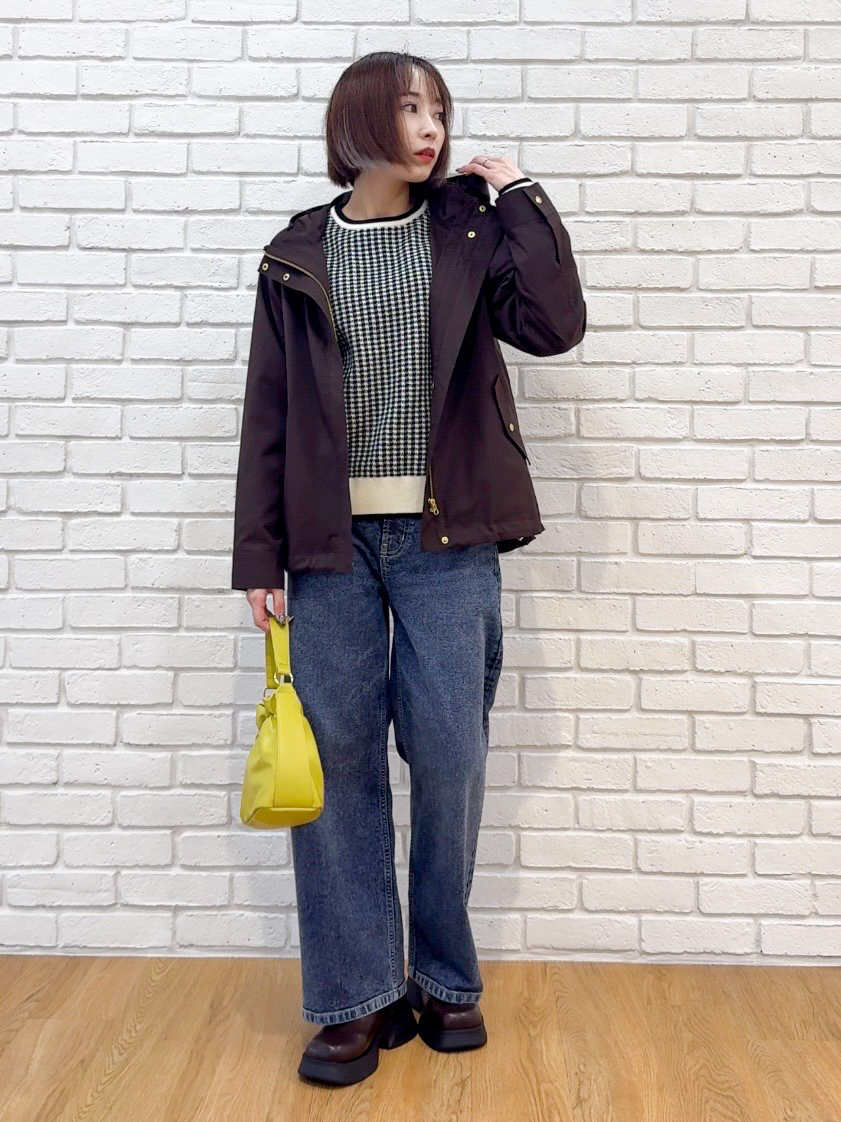 𝐜𝐡𝐢𝐤𝐚さんの「SHOO･LA･RUE｜【洗濯機可/撥水/マルチWAY】ファーライナー付き 毎日欲張りマンパ」を使ったコーディネート