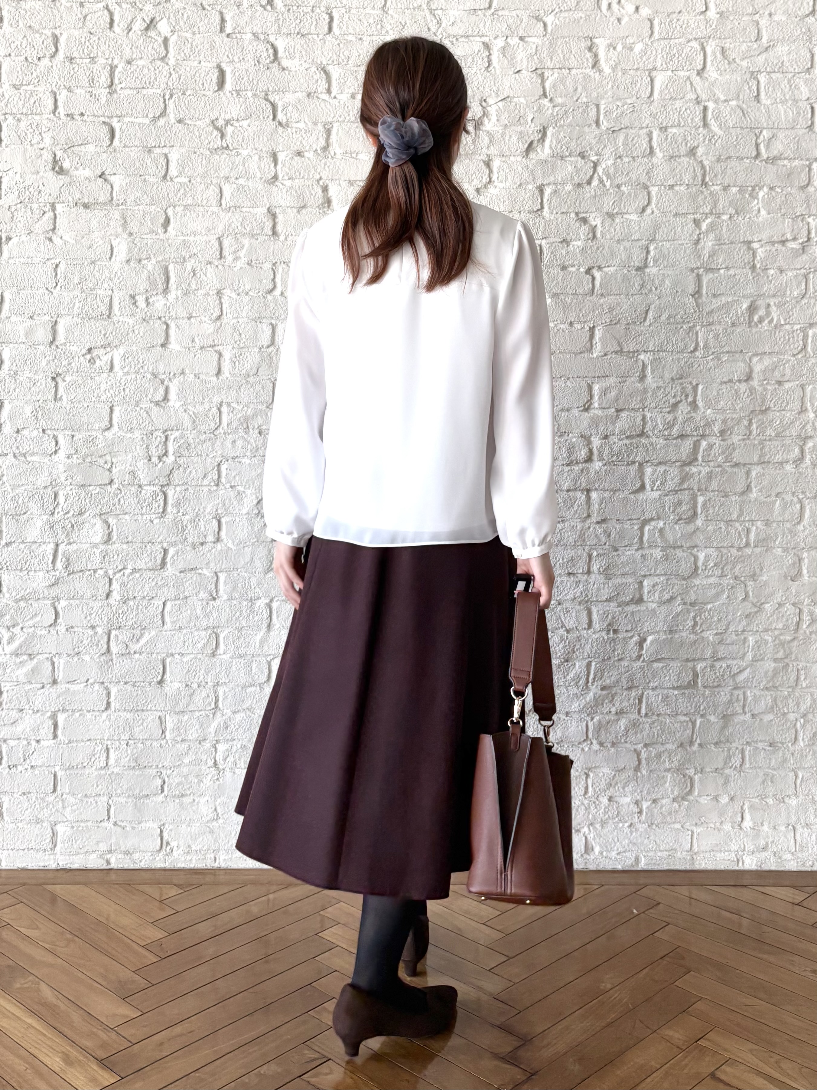 mikiさんの「Reflect｜【SS-4Lサイズ／通勤／セレモニー】プチハイネック シフォンブラウス」を使ったコーディネート