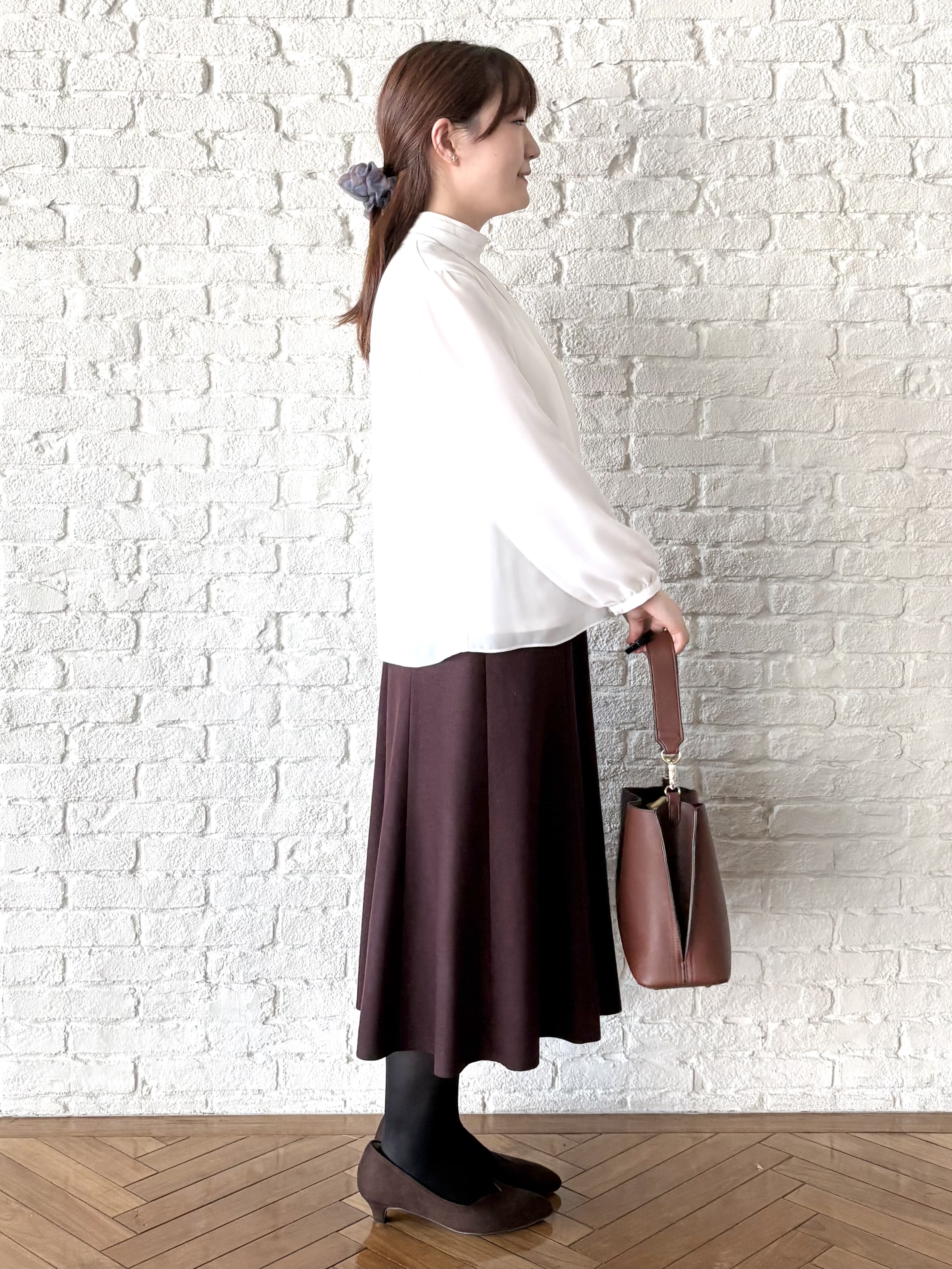 mikiさんの「Reflect｜【SS-4Lサイズ／通勤／セレモニー】プチハイネック シフォンブラウス」を使ったコーディネート