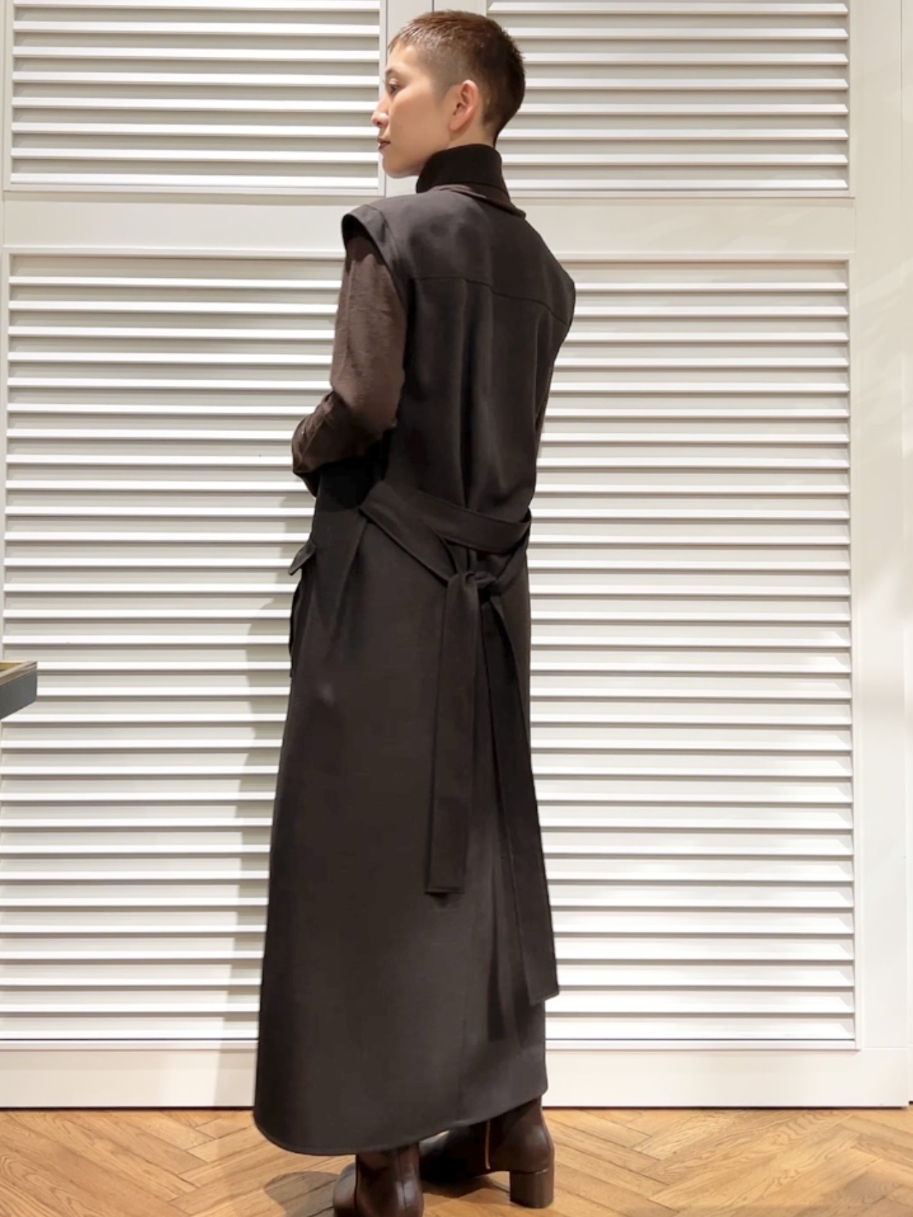 OCHIAIさんの「DRESSTERIOR｜【ウォッシャブル】ツイードライクワンピース」を使ったコーディネート