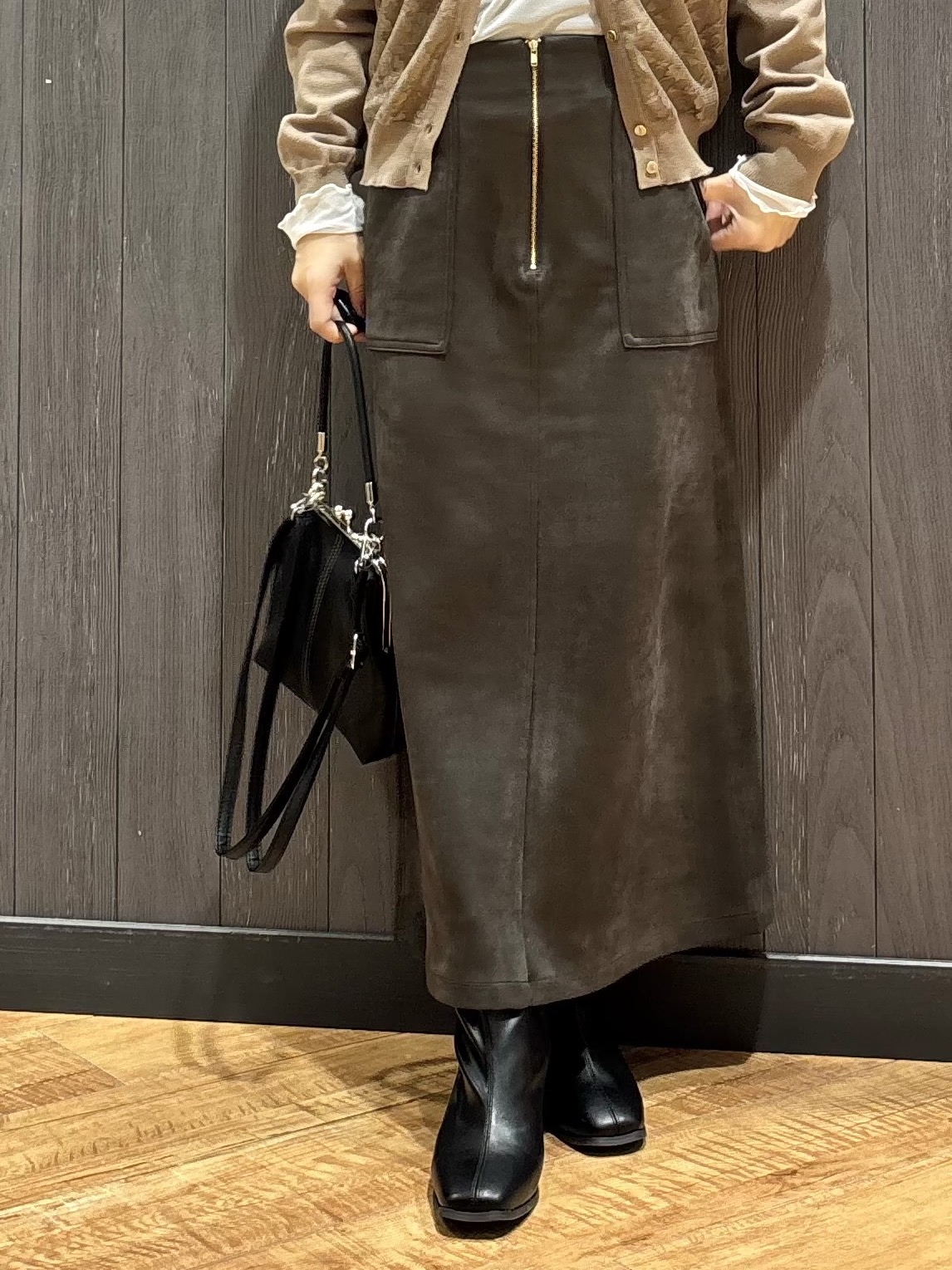 meiさんの「SHOO･LA･RUE｜【洗濯機可/S-LL】周りと差がつく レースデザインカーディガン」を使ったコーディネート