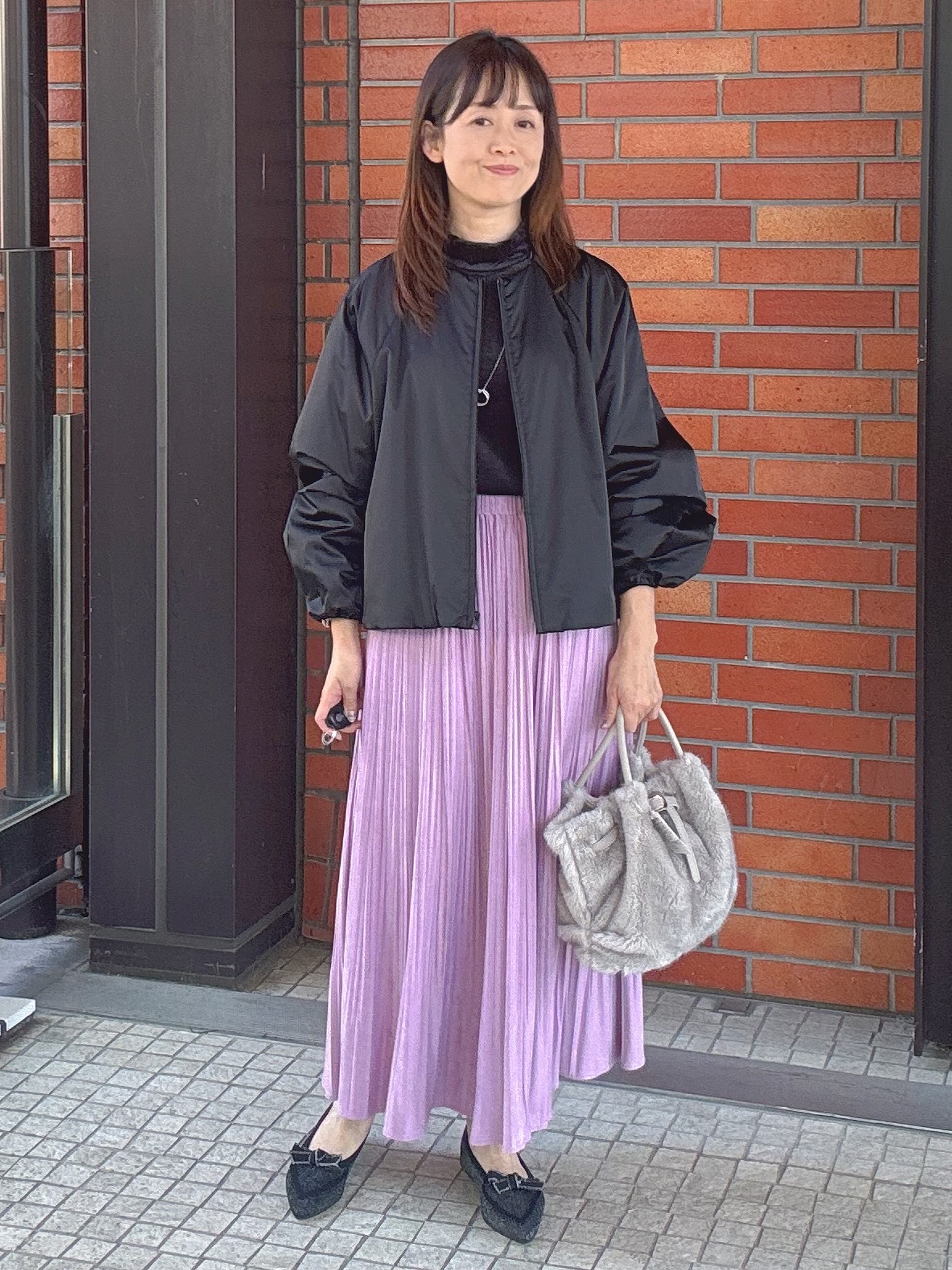 makiさんの「UNTITLED｜【軽アウター/中綿/秋冬コート】ショートブルゾン」を使ったコーディネート