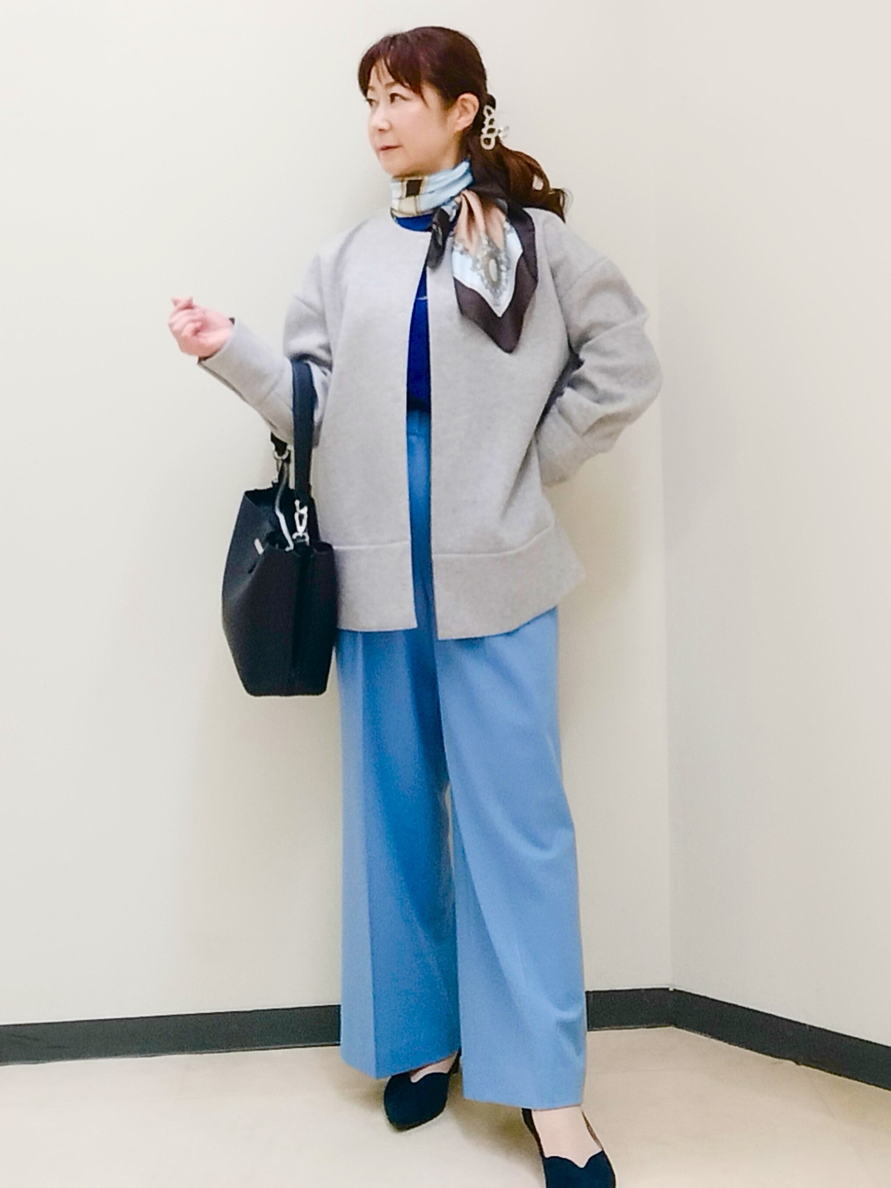 花さんの「Reflect｜【フォーマル／入卒／長さ調節可】淡水パールロングネックレス」を使ったコーディネート