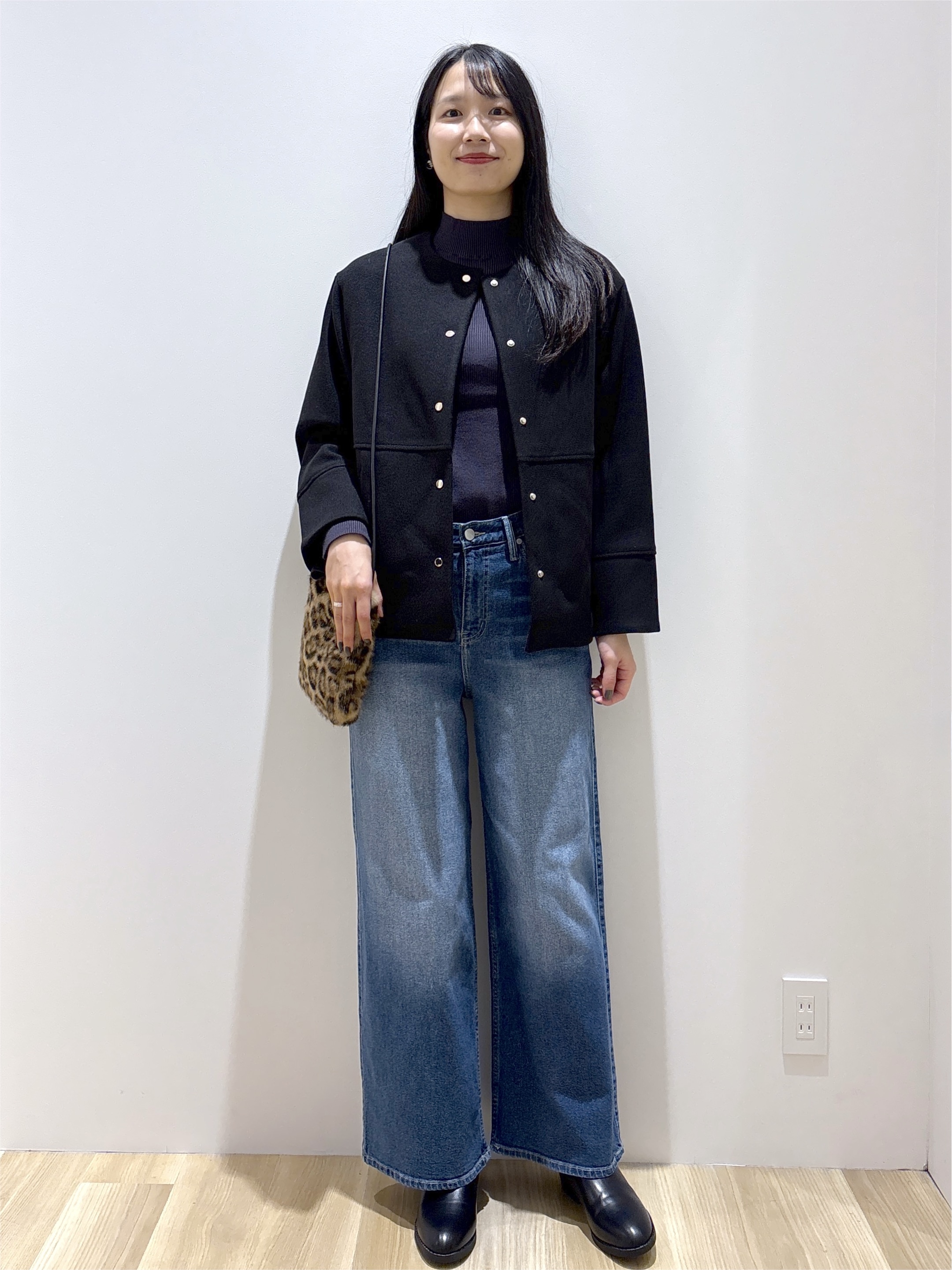 sachikoさんの「OPAQUE.CLIP｜ウールライク ノーカラーコート【洗濯機OK】」を使ったコーディネート