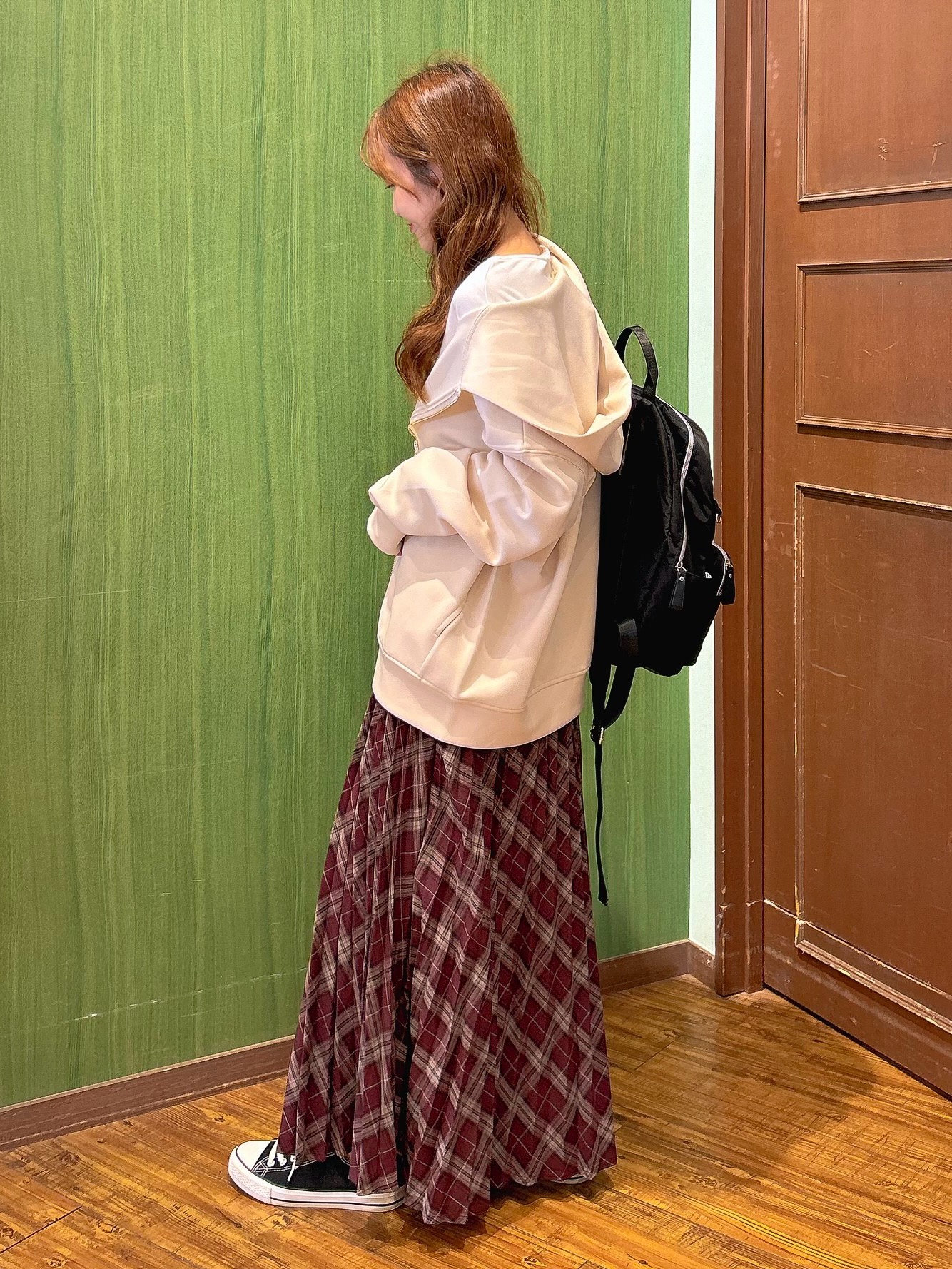 かおりさんの「SHOO･LA･RUE｜【S-LL/洗濯機可】もちさら ダブルジップパーカ」を使ったコーディネート