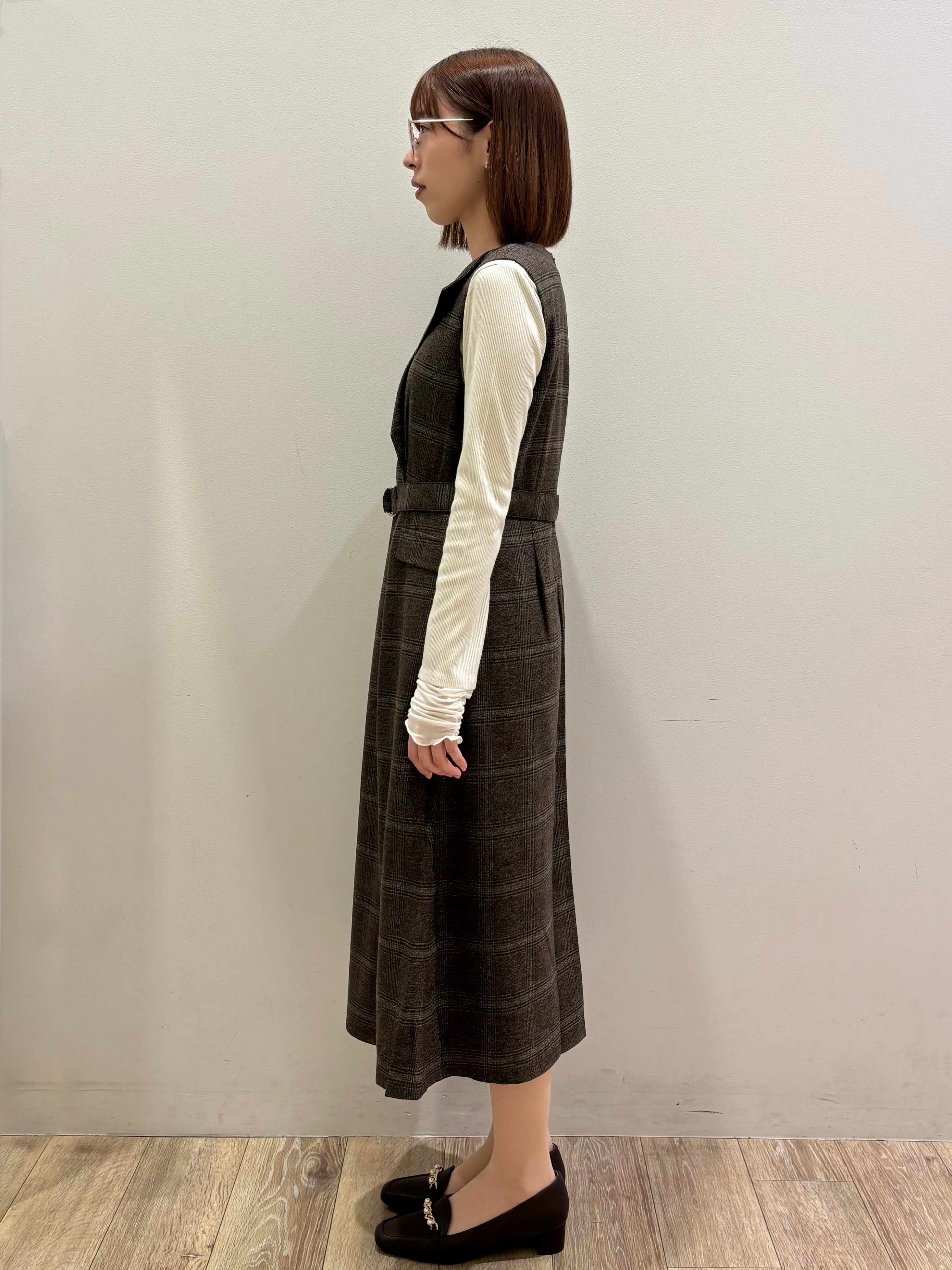 honamiさんの「index｜チュールレイヤードラメトップス【洗濯機OK／吸湿発熱】」を使ったコーディネート