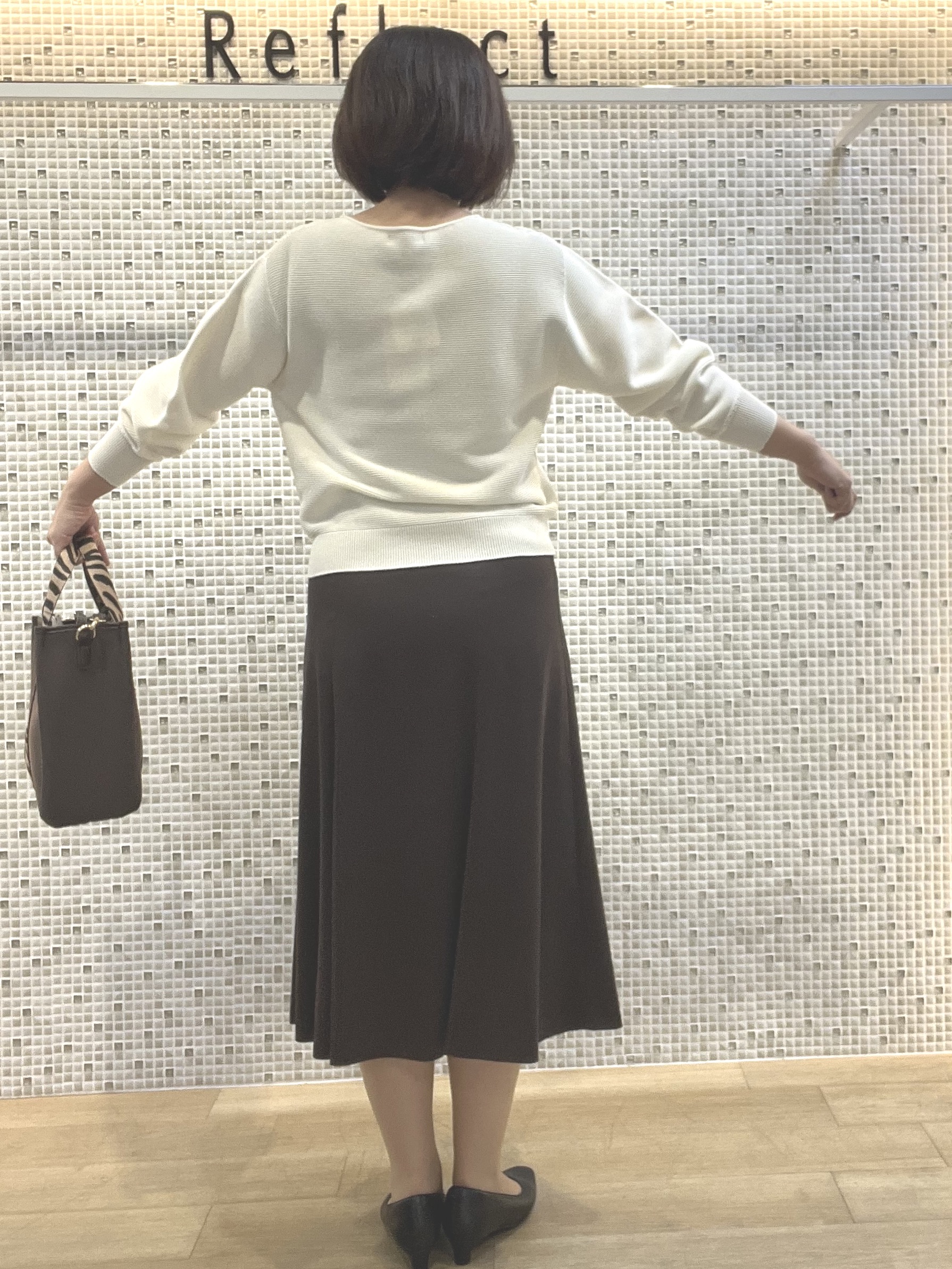 KAOさんの「Reflect｜【マシンウォッシュ】ホールガーメントニット」を使ったコーディネート