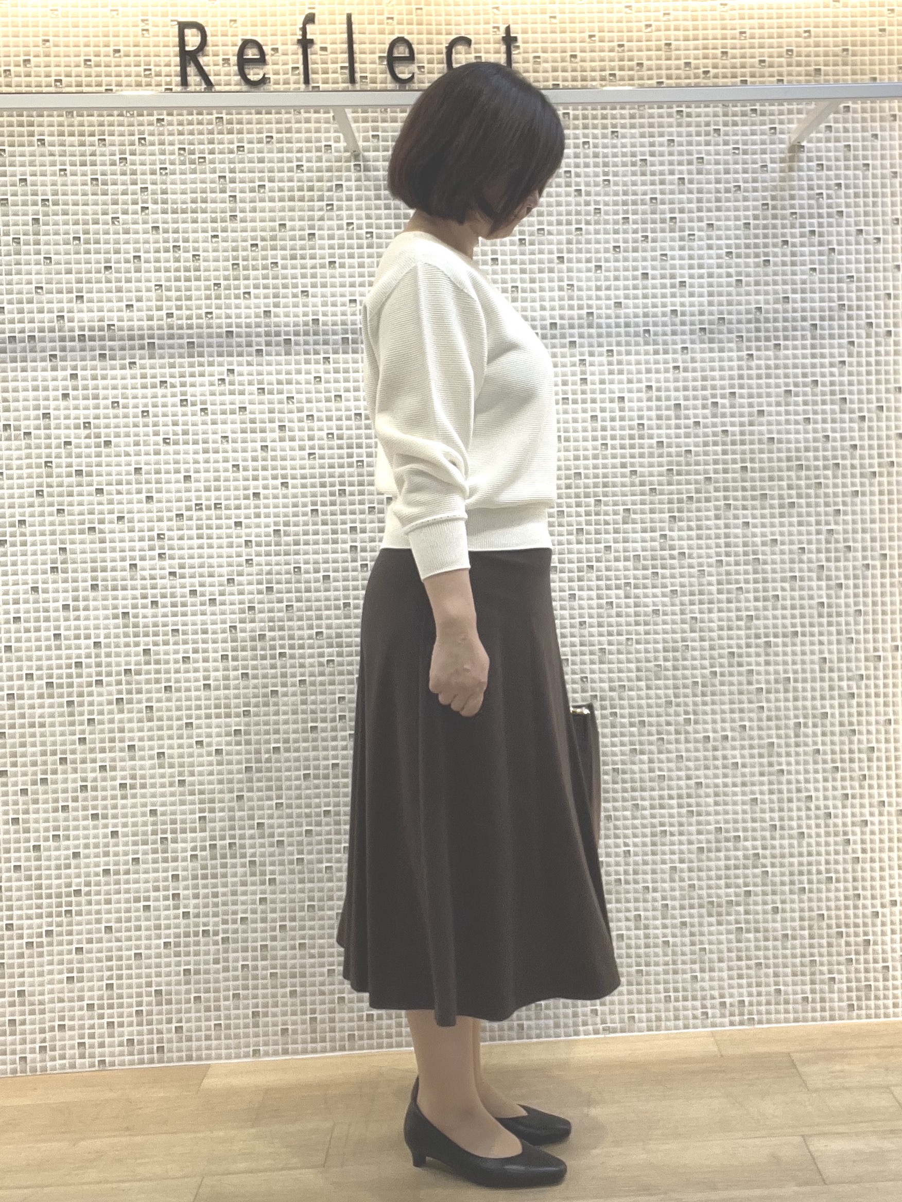 KAOさんの「Reflect｜【マシンウォッシュ】ホールガーメントニット」を使ったコーディネート