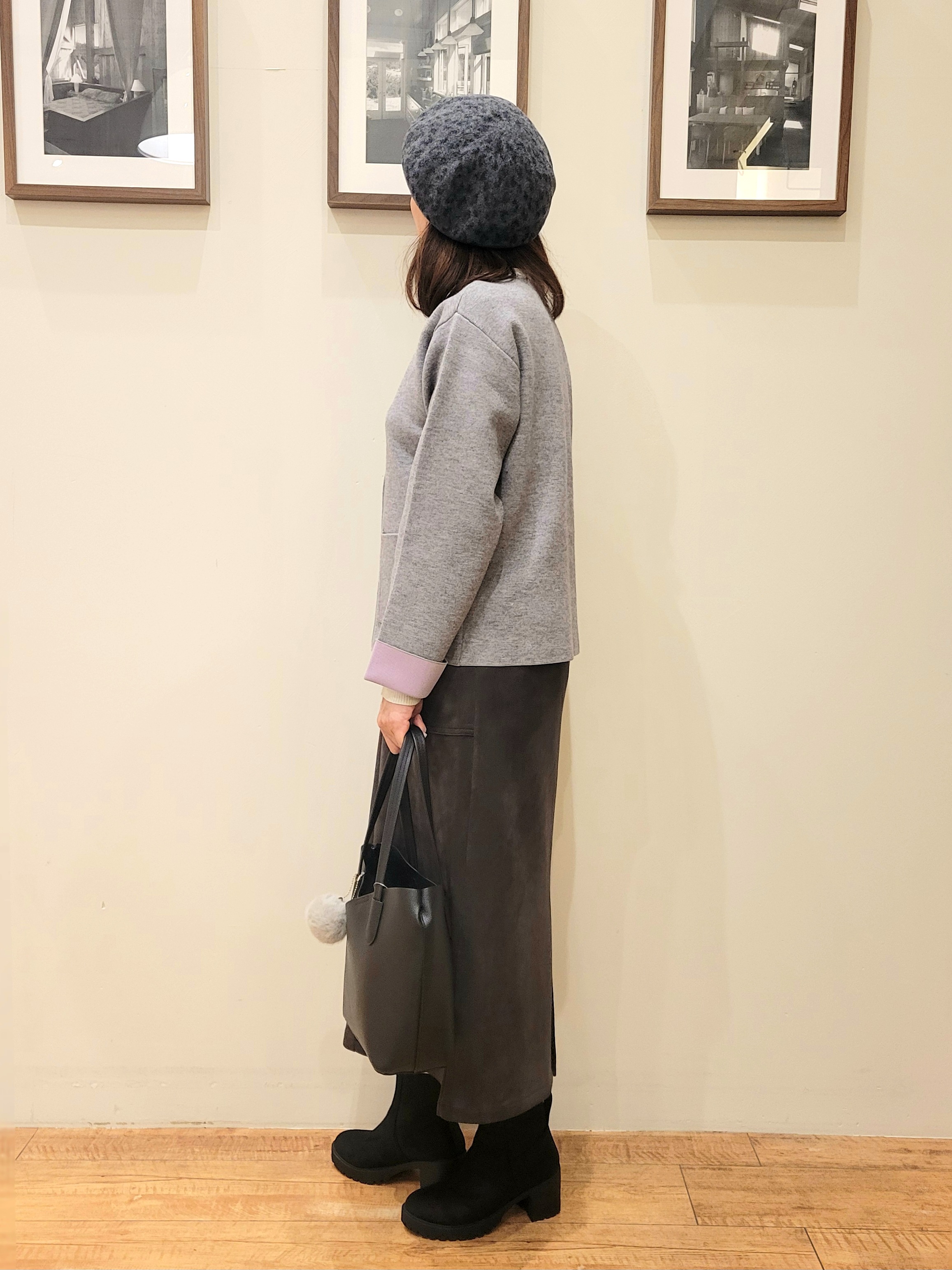ユウさんの「SHOO･LA･RUE｜【S-LL/洗濯機可/静電気防止】もちもち配色ダブルフェイスカーディガン」を使ったコーディネート