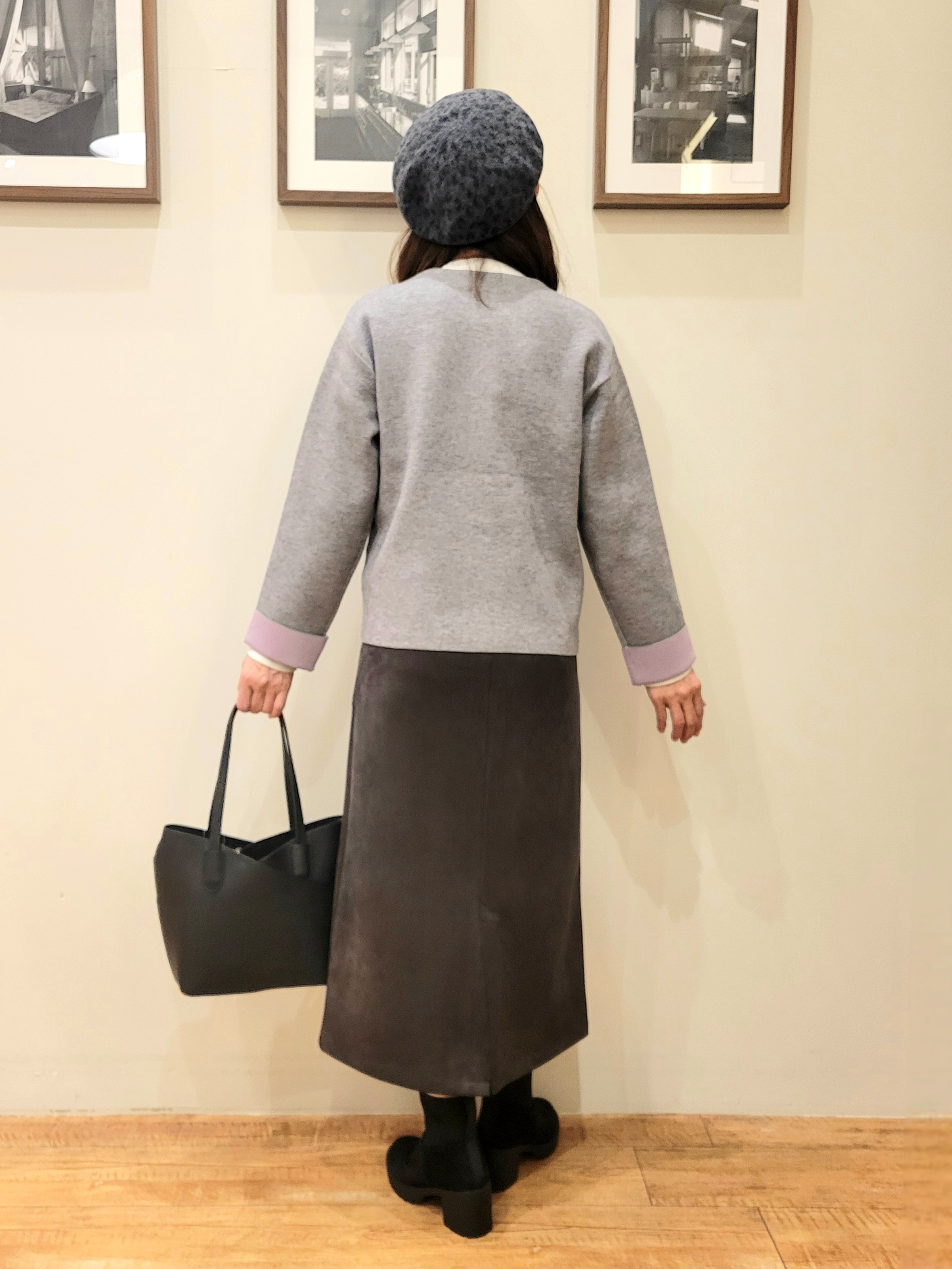 ユウさんの「SHOO･LA･RUE｜【S-LL/洗濯機可/静電気防止】もちもち配色ダブルフェイスカーディガン」を使ったコーディネート