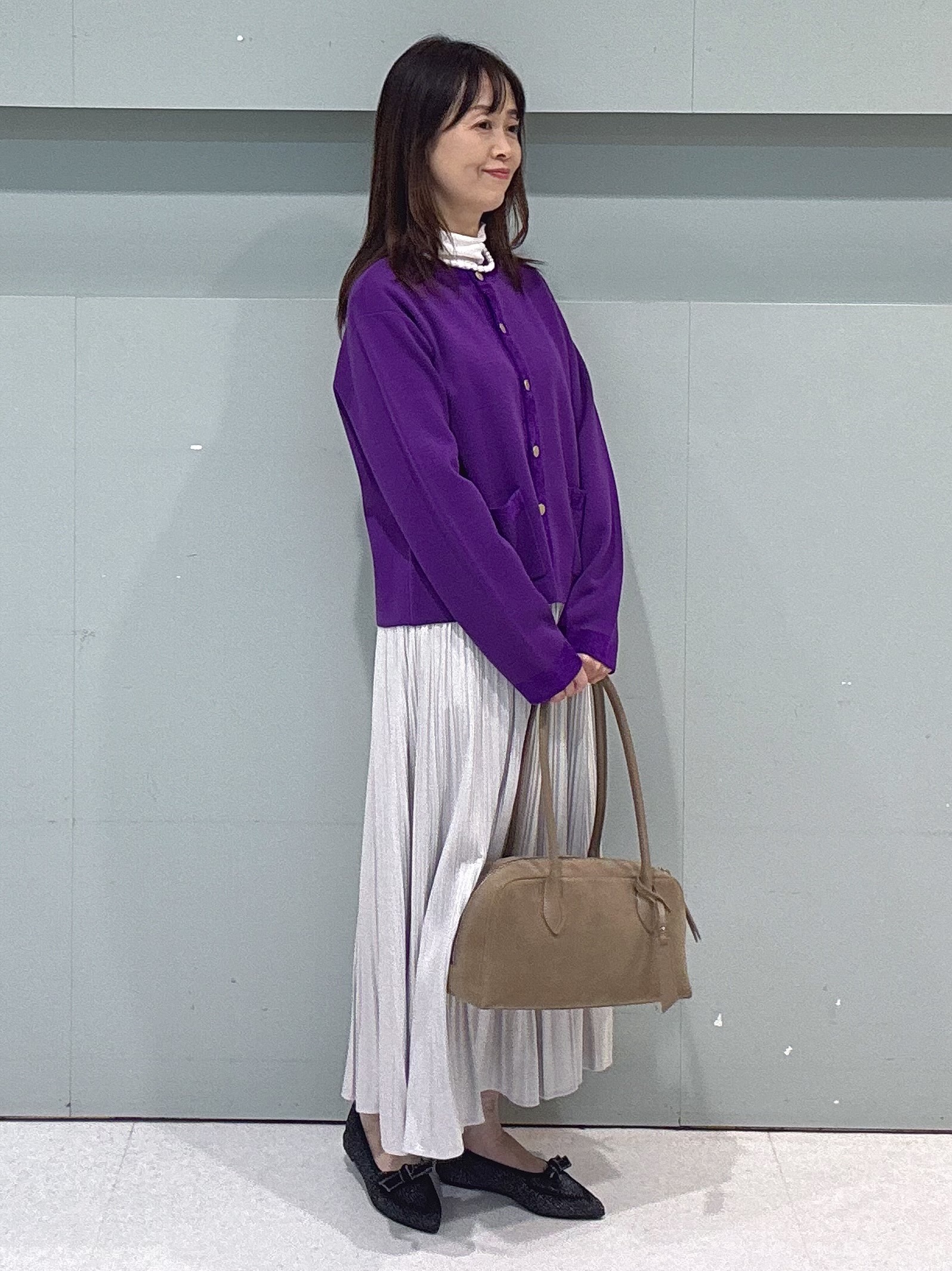 makiさんの「UNTITLED｜【アンサンブル可/ジャケットライク】モールラインカーディガン」を使ったコーディネート