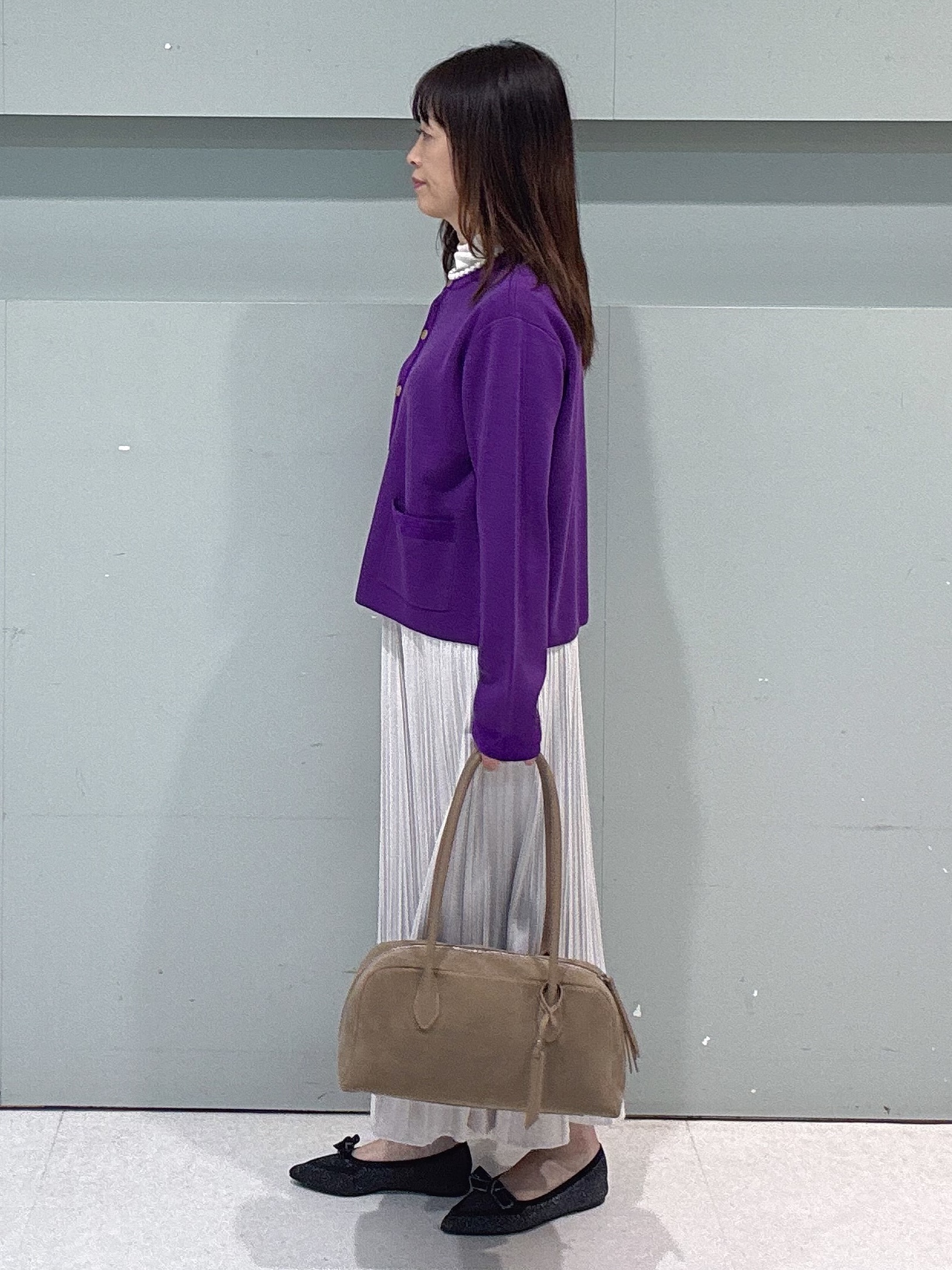 makiさんの「UNTITLED｜【アンサンブル可/ジャケットライク】モールラインカーディガン」を使ったコーディネート