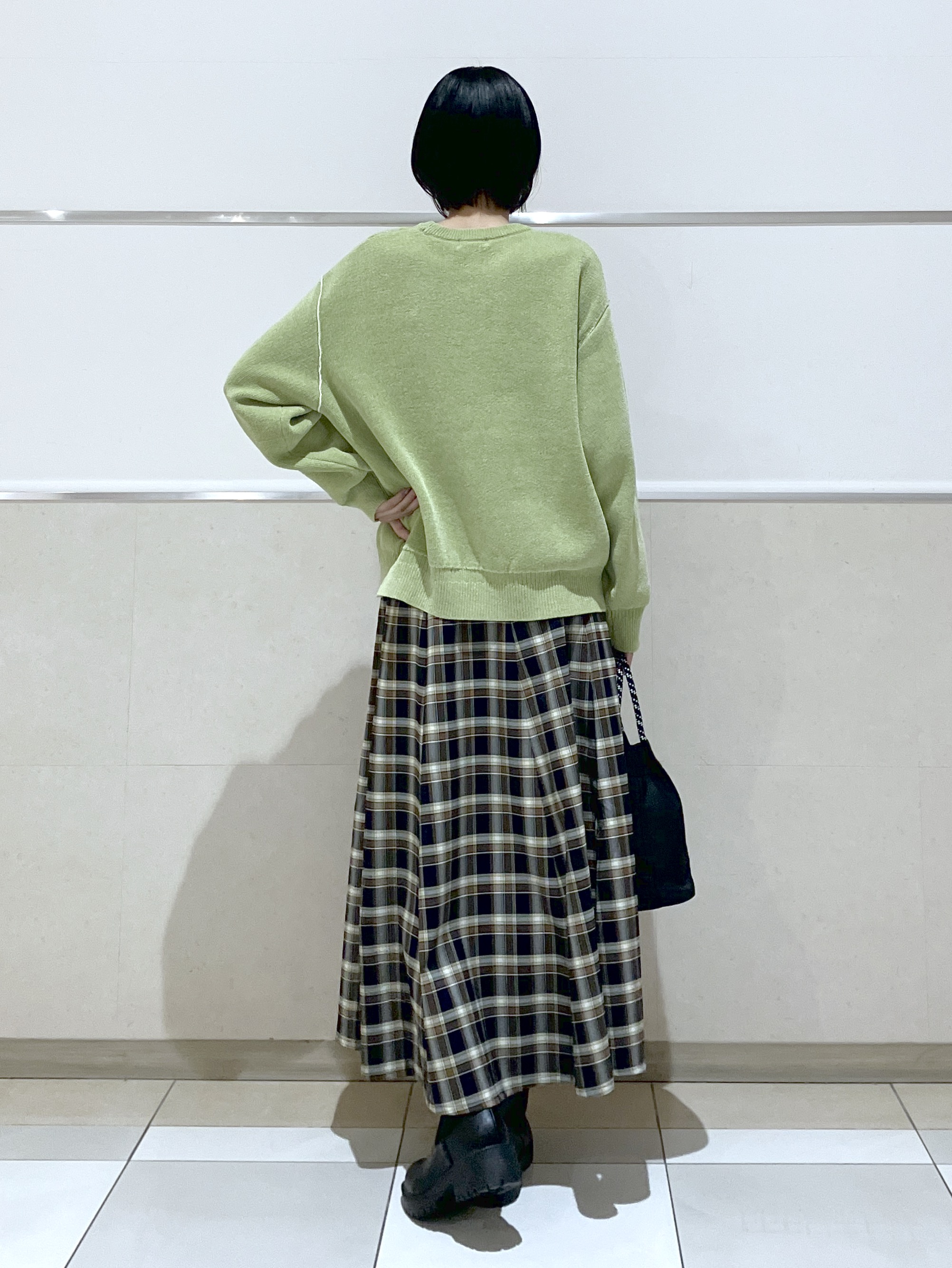 eriko さんの「Dessin｜【洗える】ラインリブ ミニモールニット プルオーバー」を使ったコーディネート