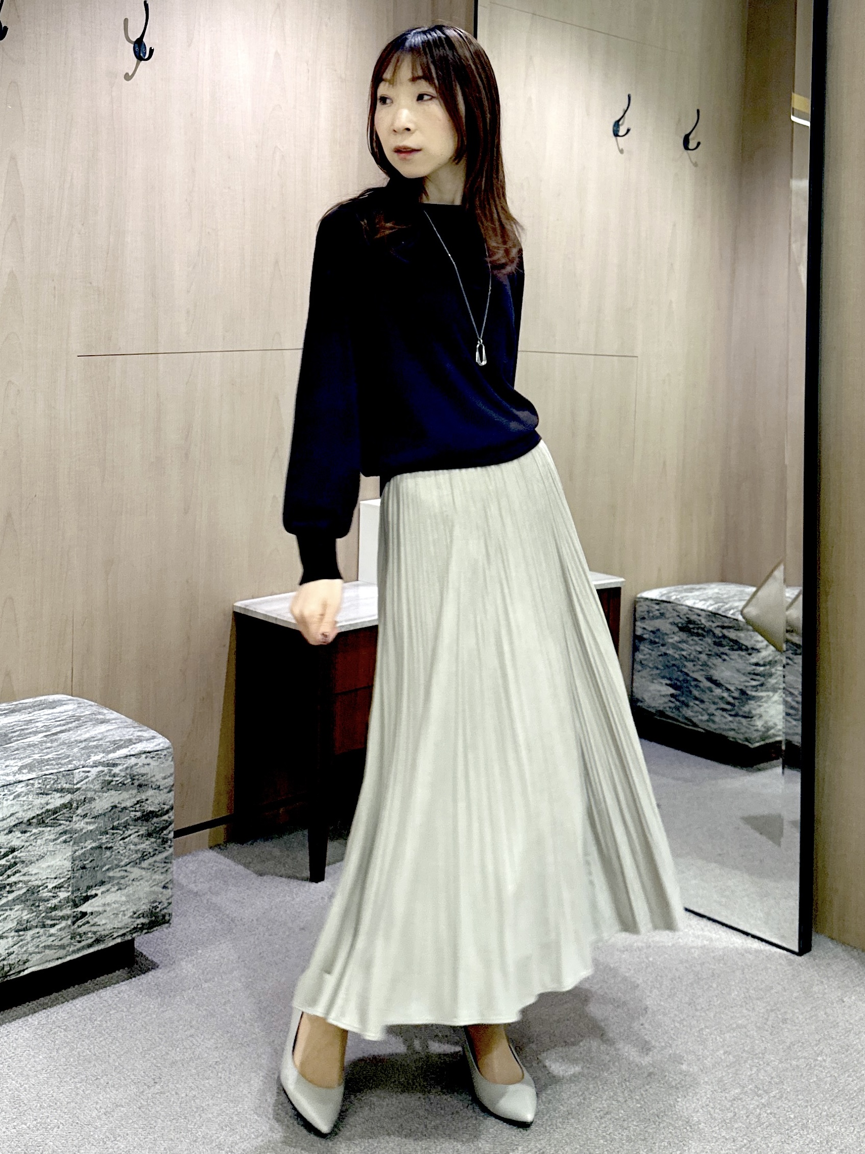 Miwaさんの「UNTITLED｜【店頭人気！/8色展開】ボリュームスリーブニットプルオーバー」を使ったコーディネート