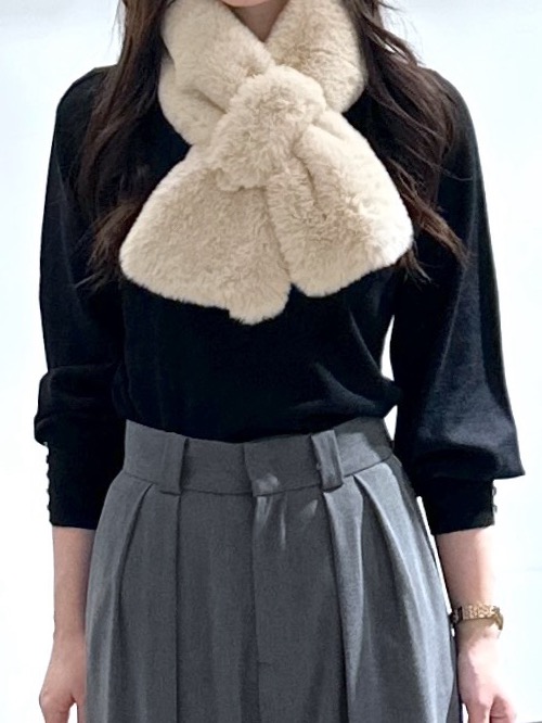 keito.iさんの「OPAQUE.CLIP｜カシミヤタッチハイネックニット【洗濯機OK／抗ピリング】」を使ったコーディネート