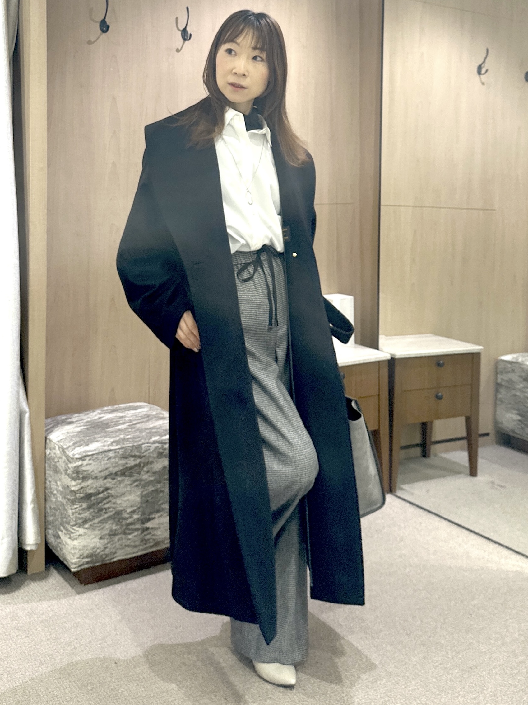 Miwaさんの「UNTITLED｜【重ね着レイヤード】シアーベロアハイネックトップス」を使ったコーディネート